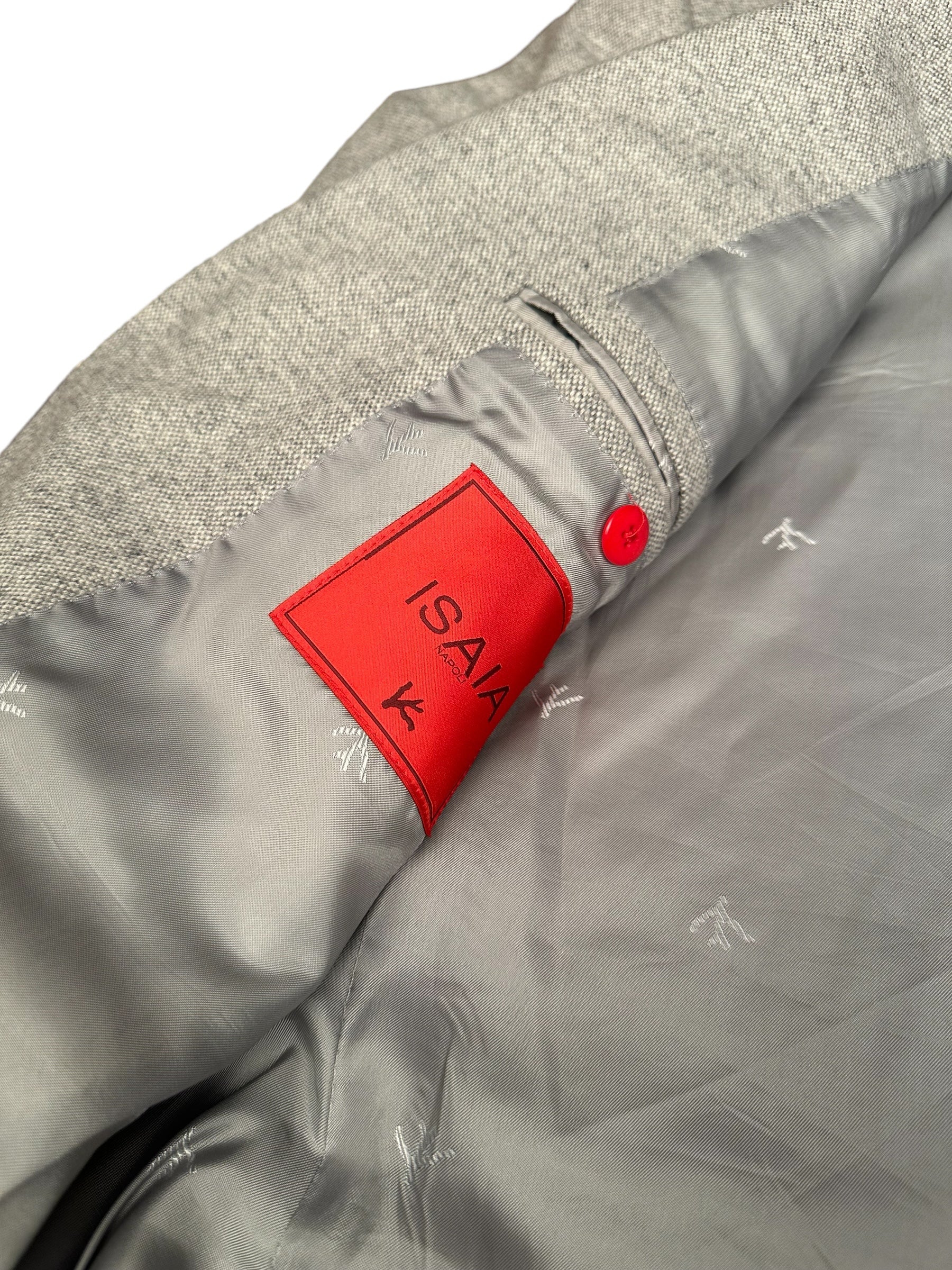 Isaia Jacke Blazer 48 grau aquawool