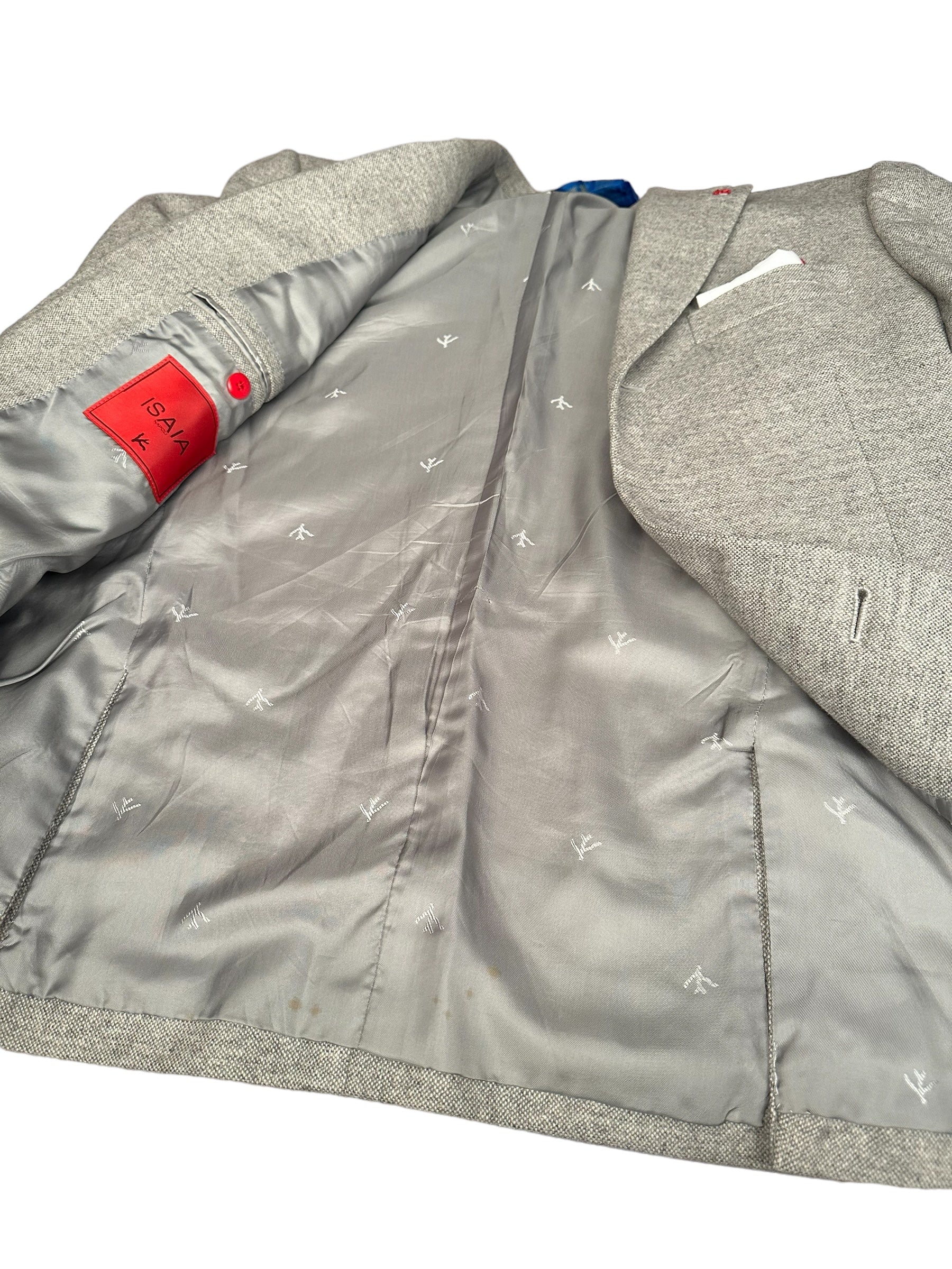 Isaia Jacke Blazer 48 grau aquawool