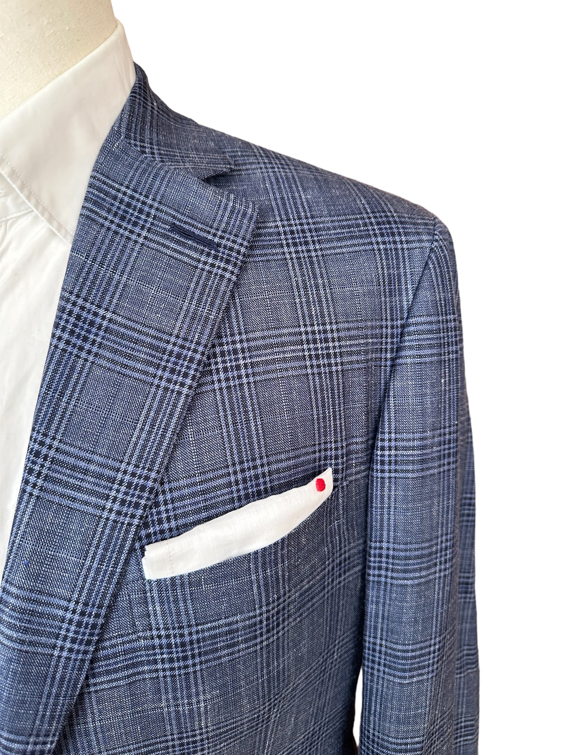 Brioni jacket blazer blue 52 new silk/linen summer jacket