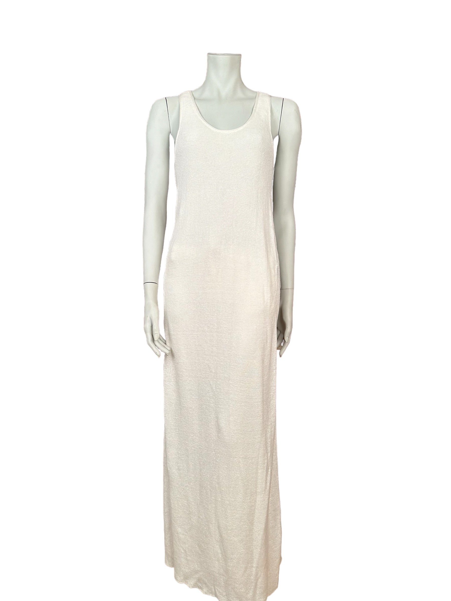 Loro Piana robe tricotée robe d'été lin/soie