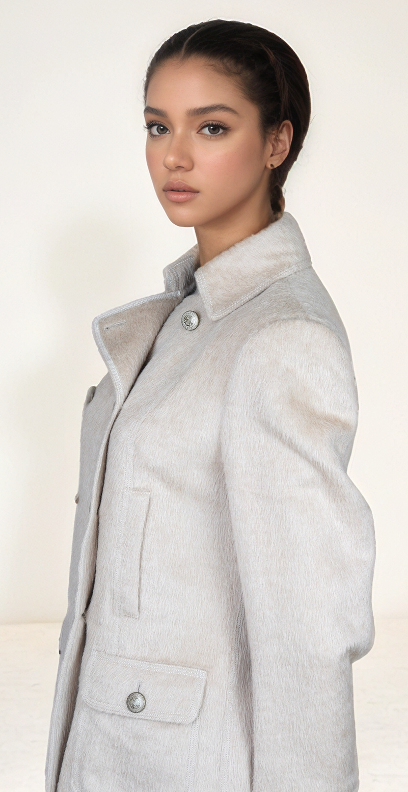 Brunello Cucinelli coat in angora wool