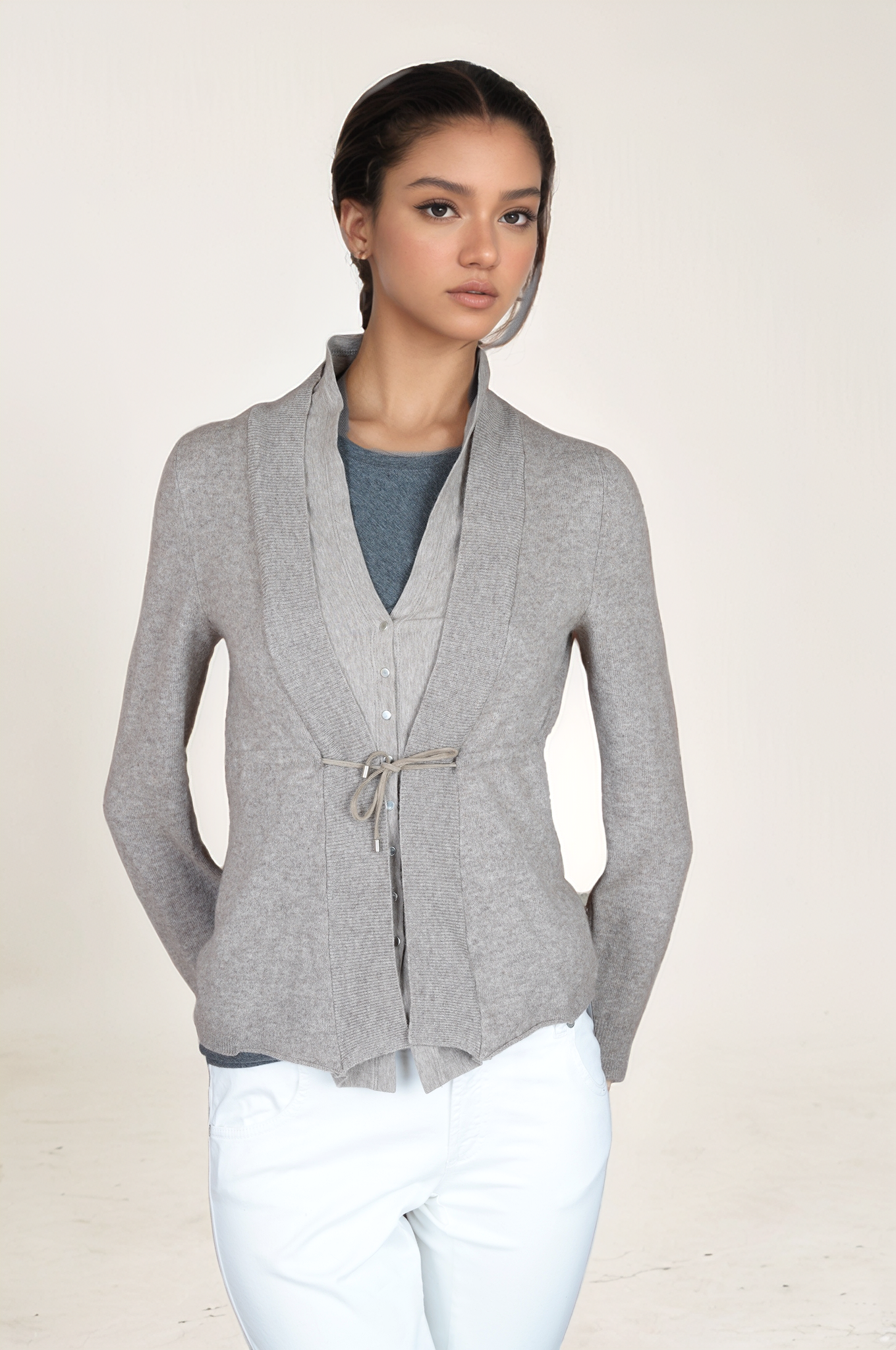 Brunello Cucinelli Cardigan Jacke Damen aus Wolle, Seide und Alpaca