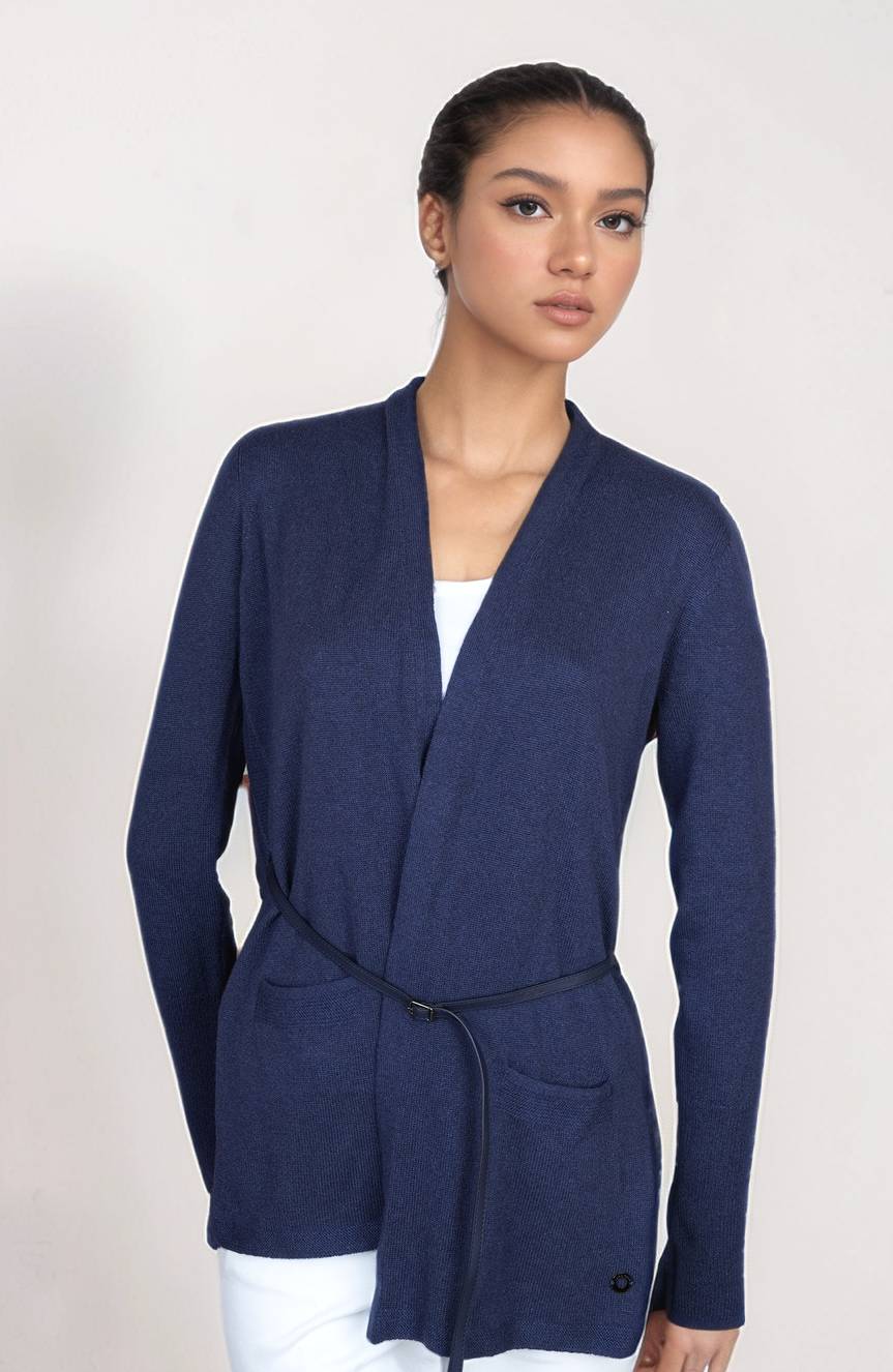 Loro Piana Pull ras du cou pour femme en baby cachemire et soie avec coutures contrastées