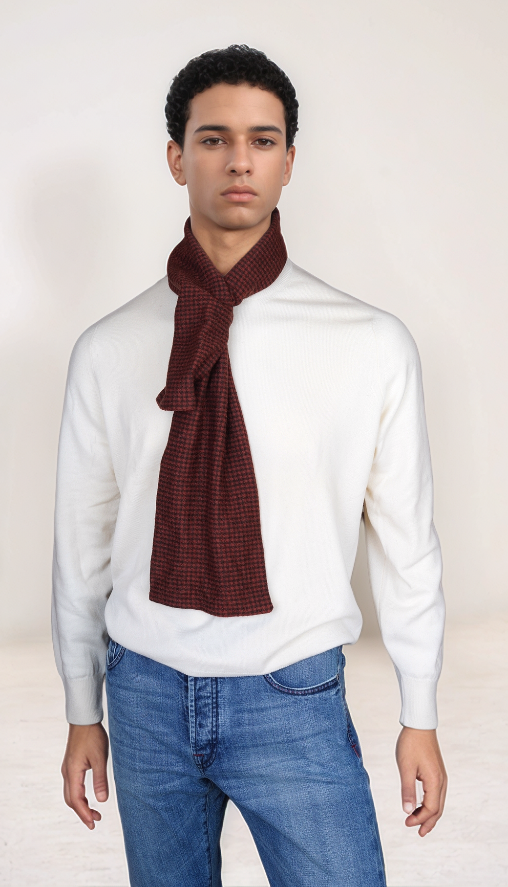 Kiton Schal Kaschmir mit Schlaufe 19x 108 cm