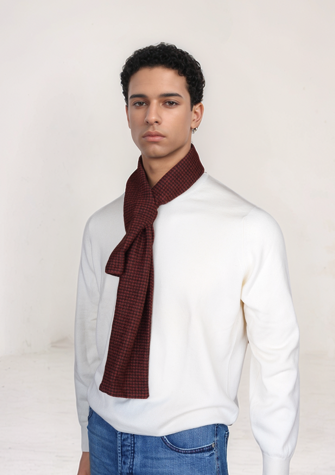 Kiton Schal Kaschmir mit Schlaufe 19x 108 cm