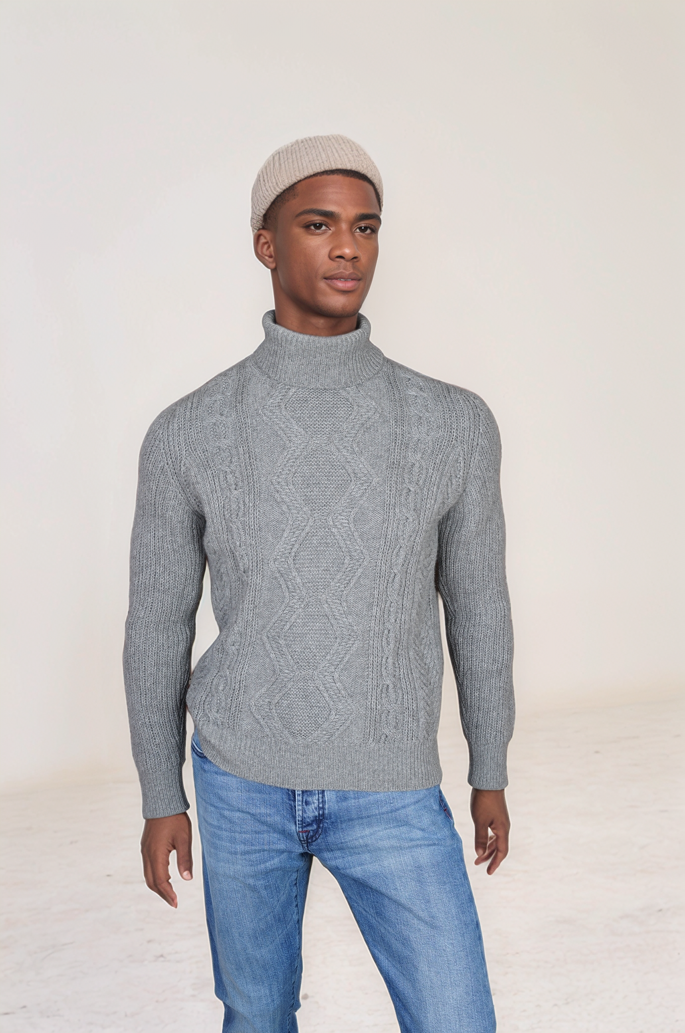 Loro Piana Rollkragen Pullover Turtleneck mit Kaschmir grau