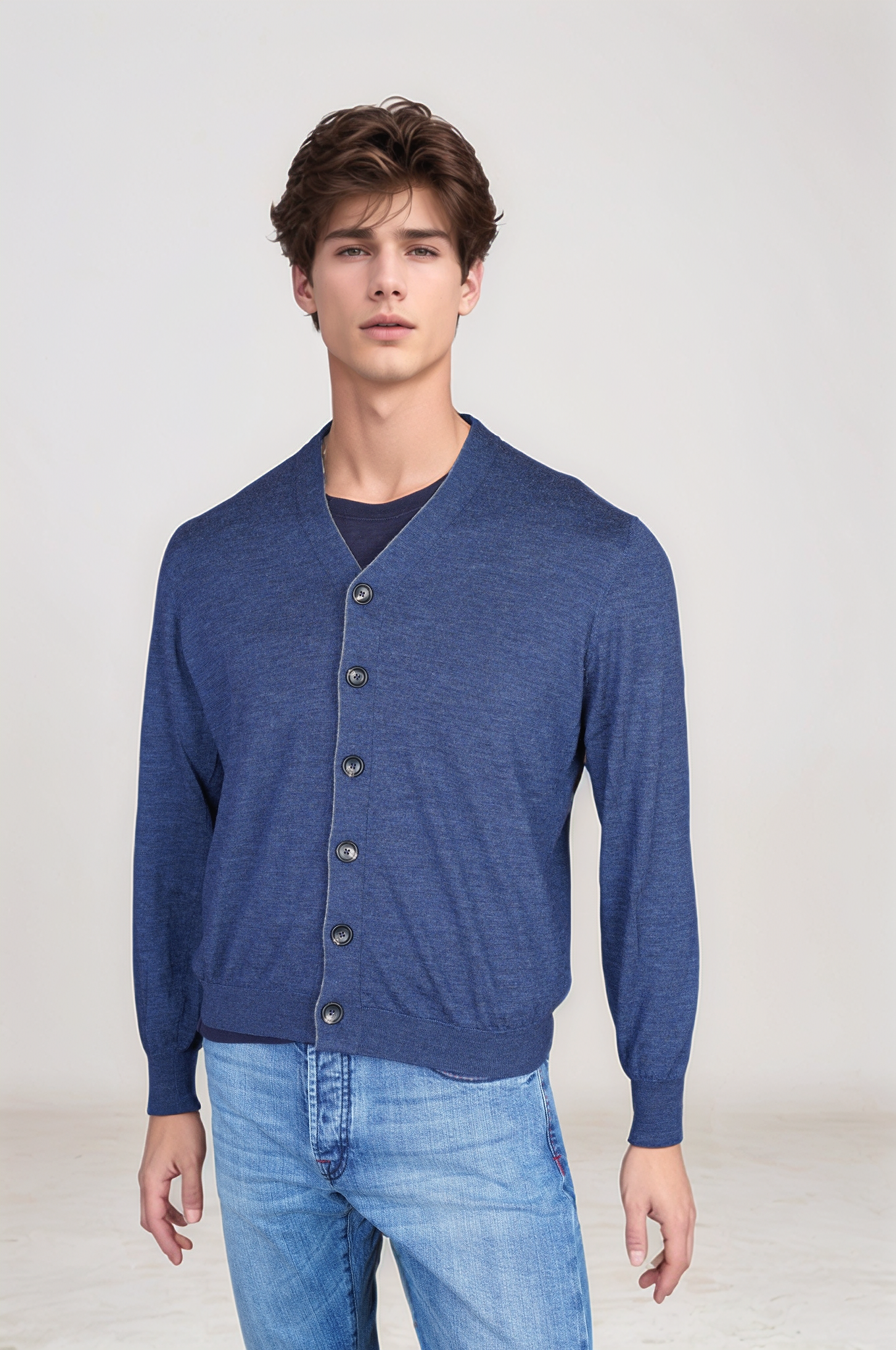 Brunello Cucinelli Strickjacke Cardigan mit Kaschmir Hornknöpfe