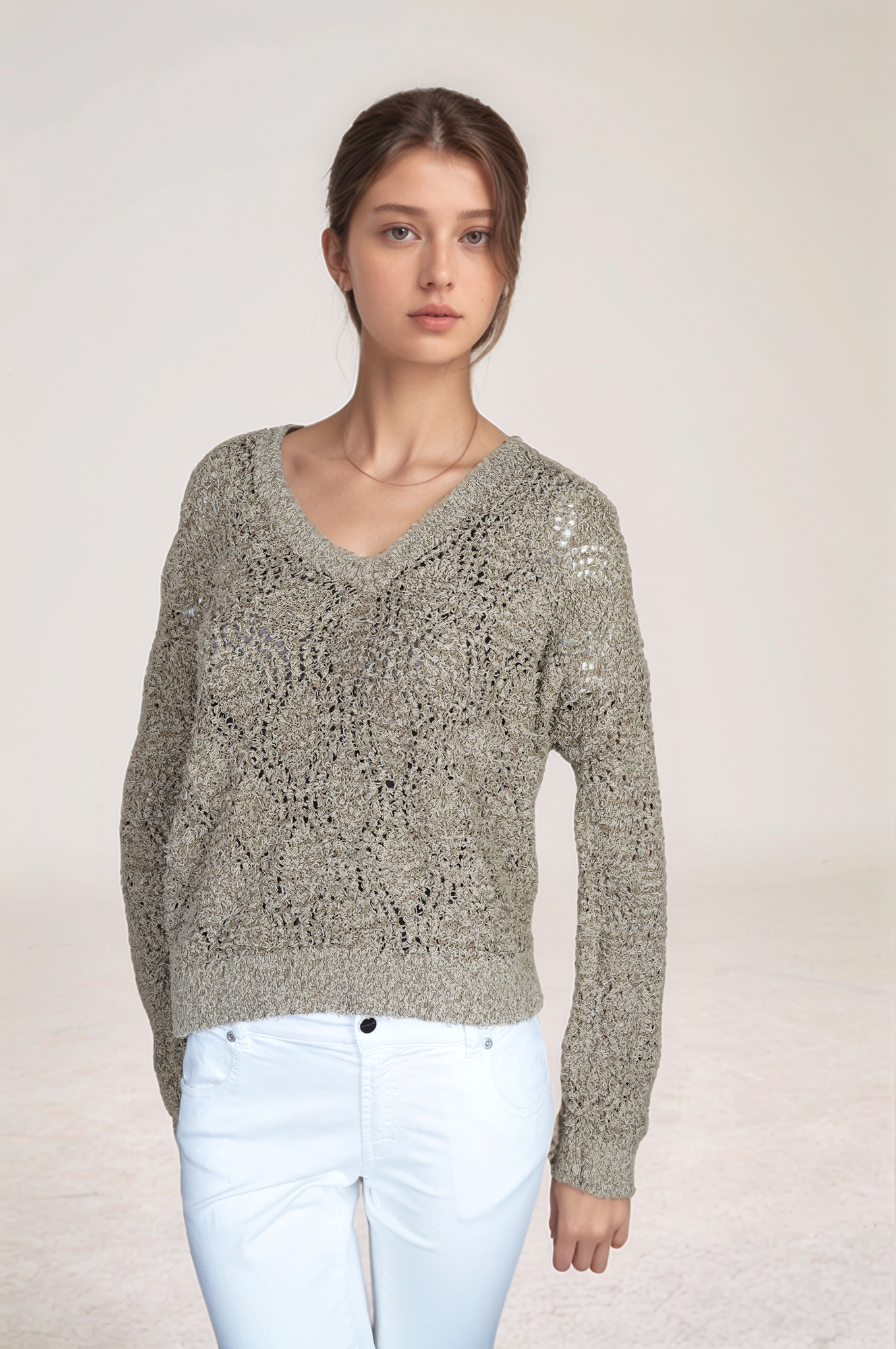 Brunello Cucinelli Net Pullover aus Baumwolle Dazzling Oversize