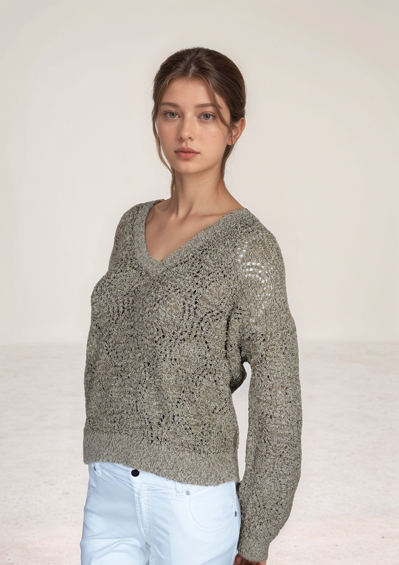 Brunello Cucinelli Net Pullover aus Baumwolle Dazzling Oversize