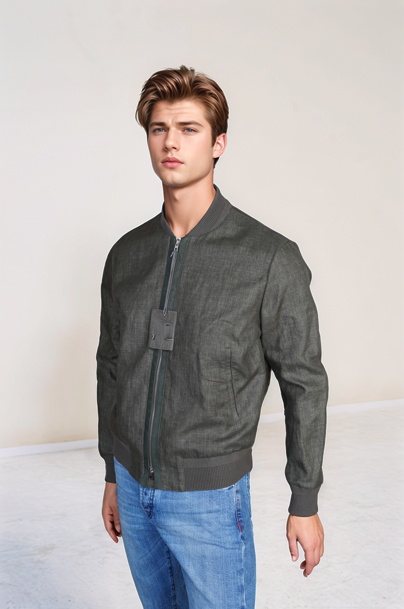 Zegna Jacke Bomberjacke Leinen Oasi Blouson Herren