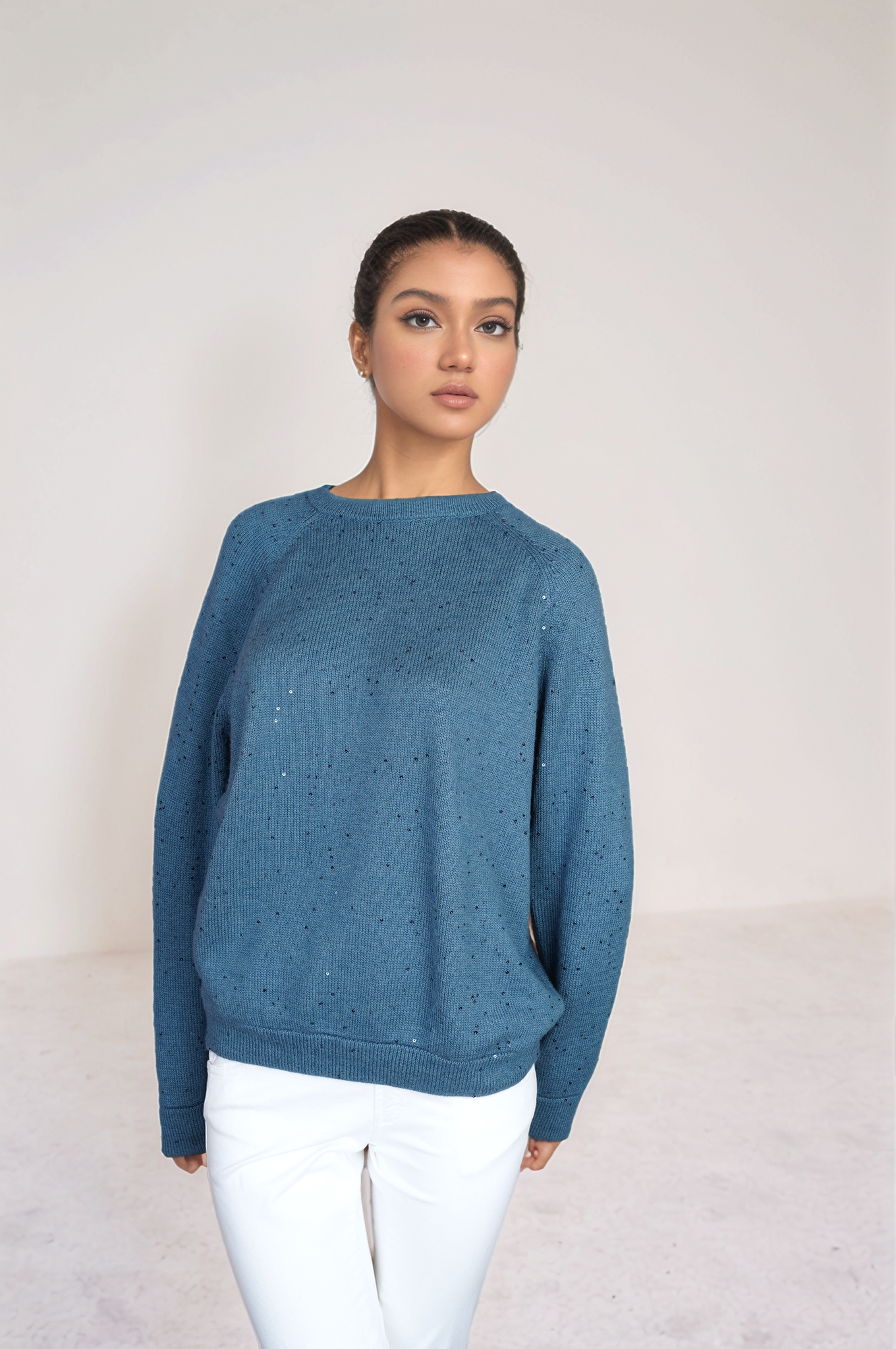 Brunello Cucinelli Kaschmir Pullover Dazzling mit Seide und Monili Details Oversize