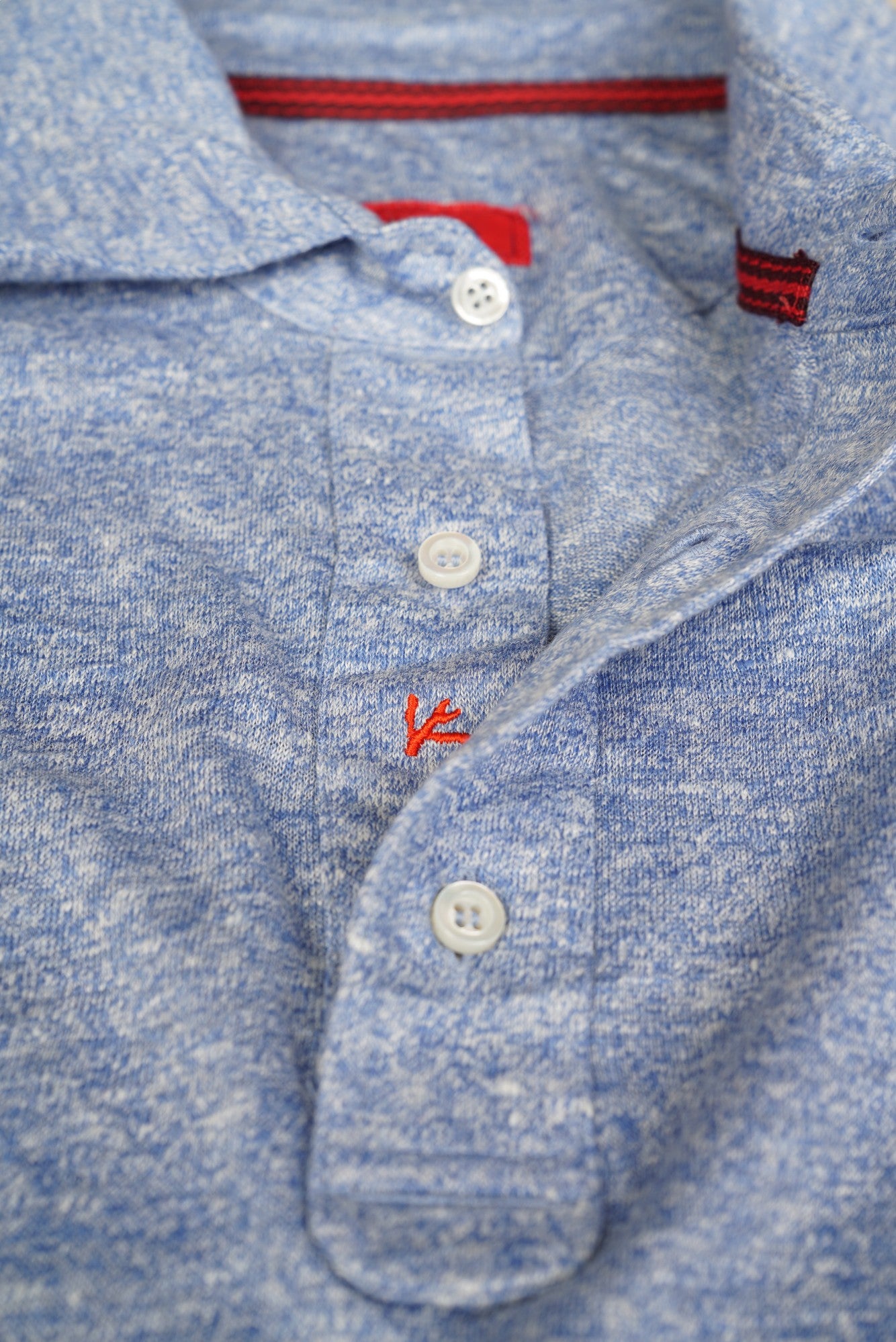 Isaia Polo 亚麻夏季蓝色