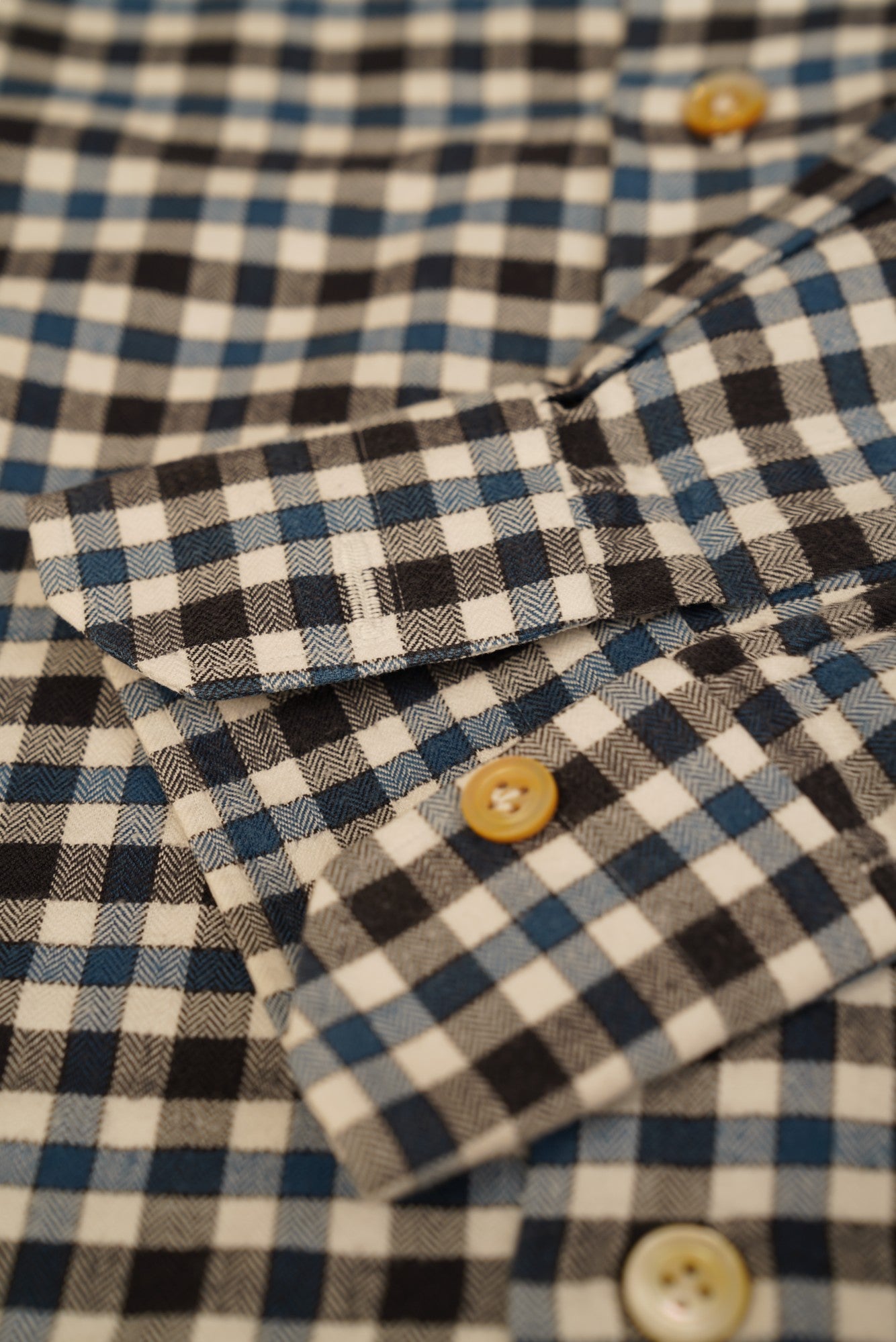 Kiton 衬衫格纹蓝色新款定制手工伐木工 39/40（男）