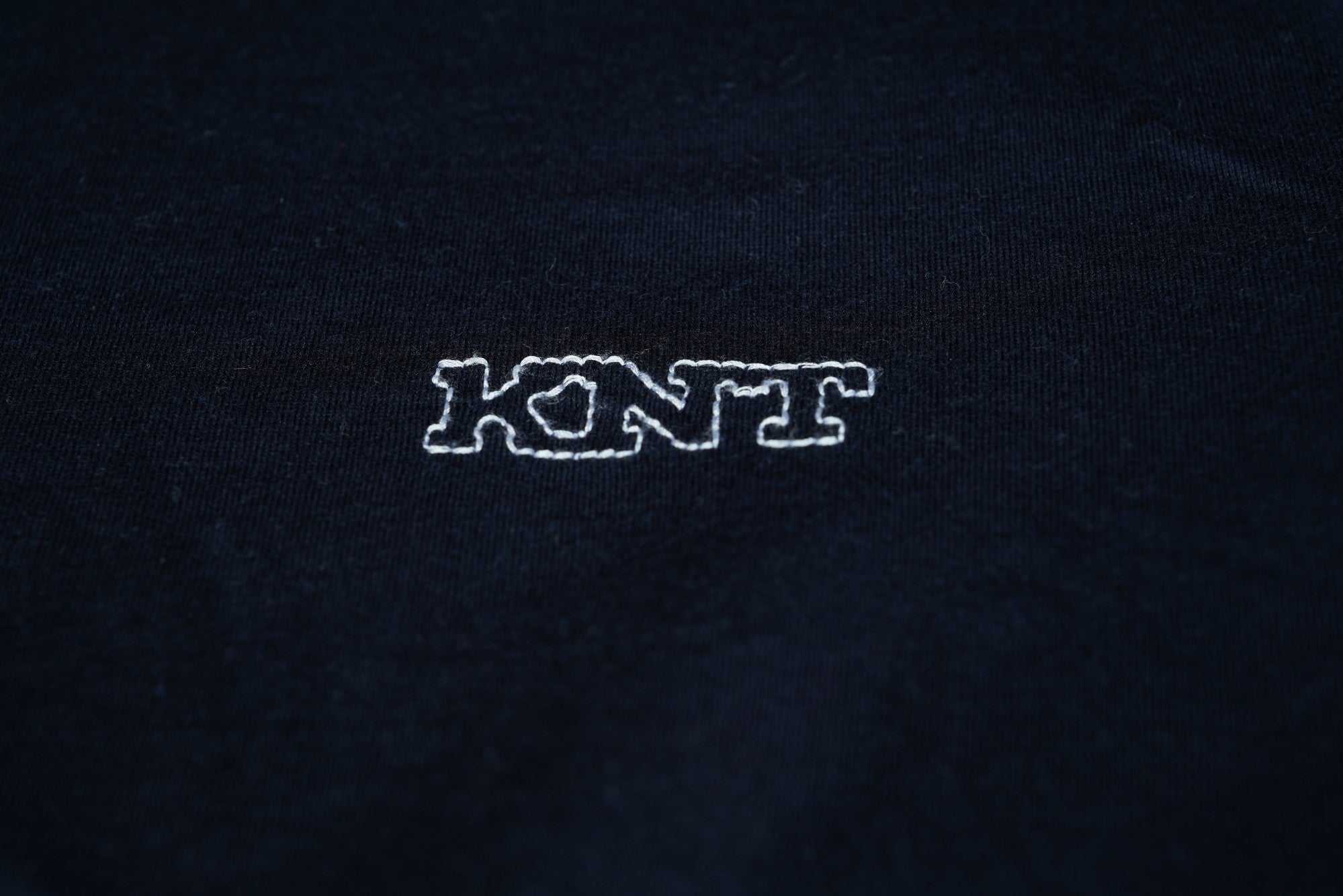 Kiton KNT T-Shirt Blue Handmade Cotton Embroidered