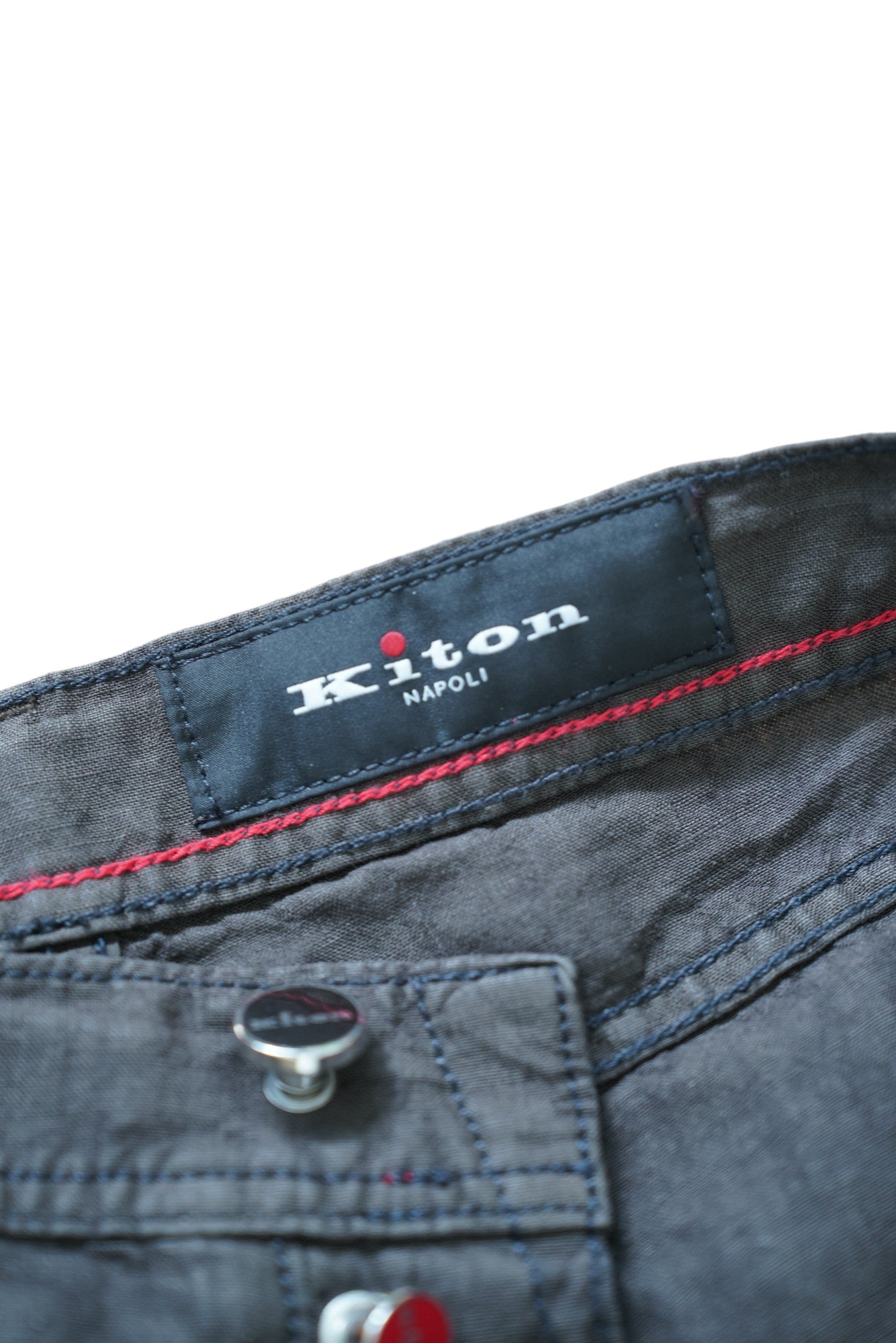 Kiton Hose Leinen braun Sommer