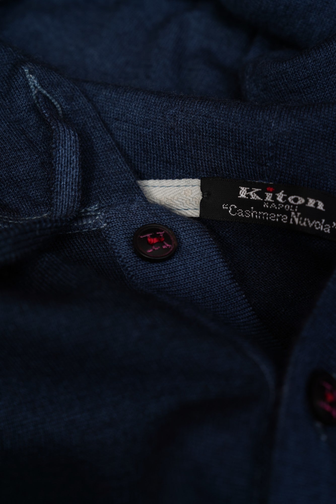 Kiton Sweatshirt Hoodie Kaschmir Nuvola blau Cardigan