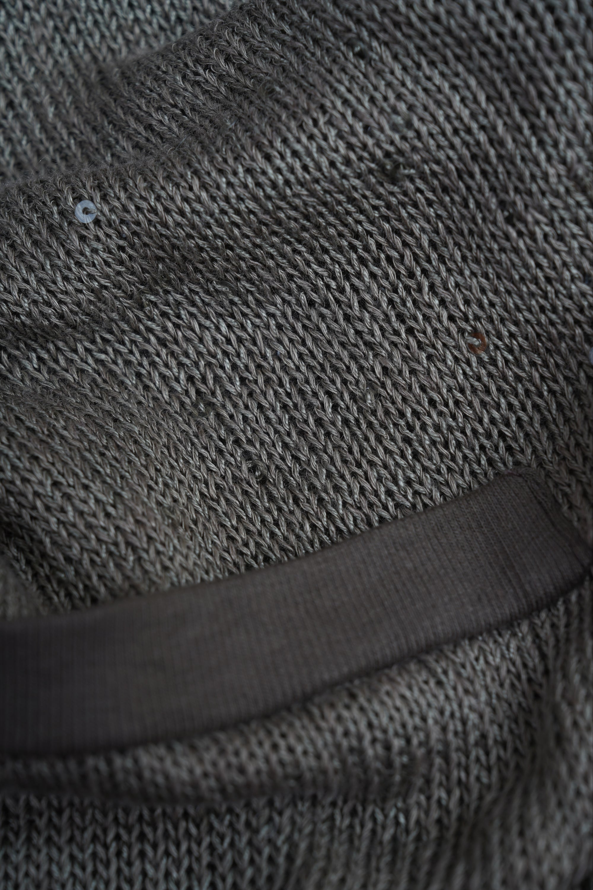 Brunello Cucinelli Pullover Cardigan aus Leinen und Seide mit Gürtel Dazzling Pailletten