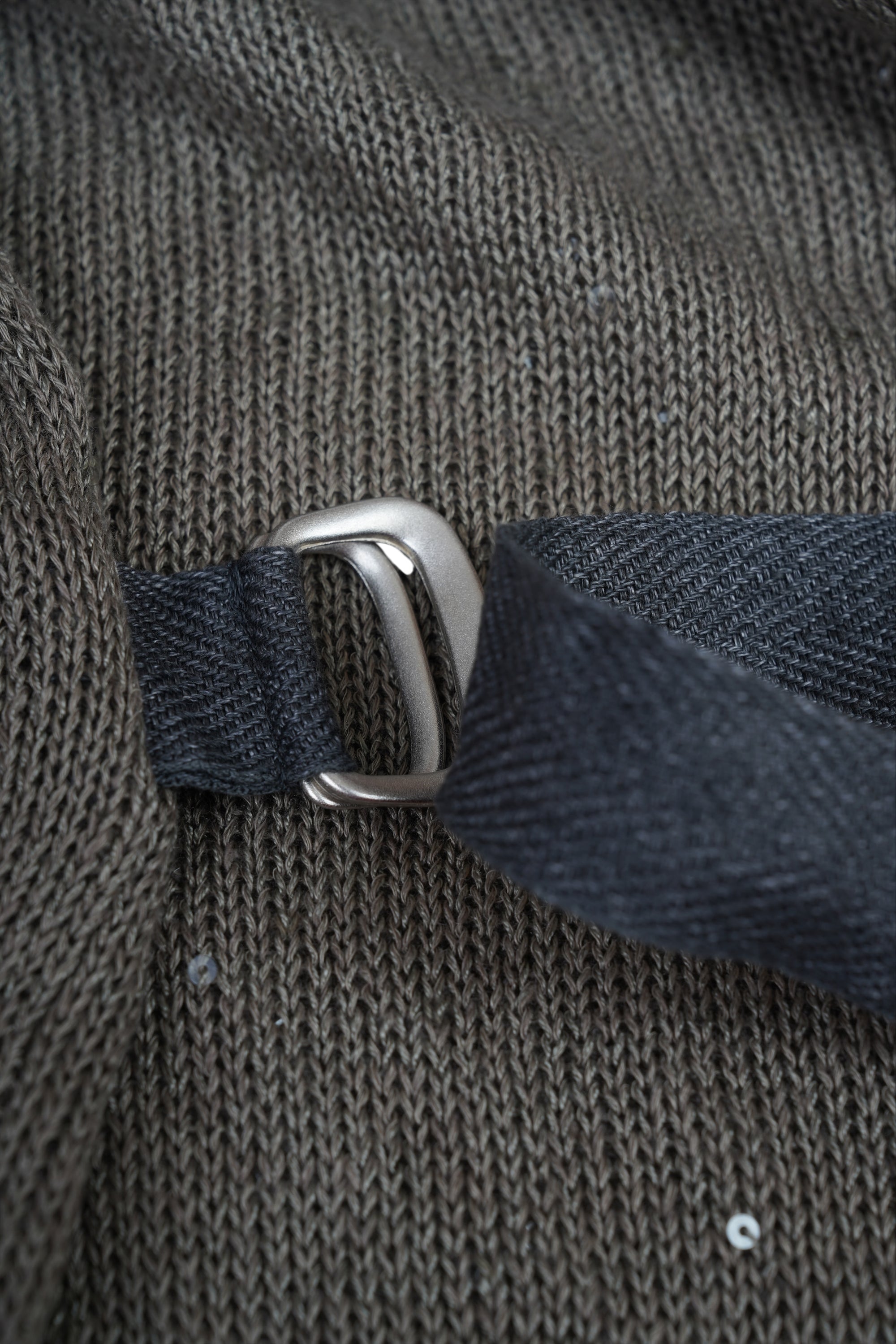 Brunello Cucinelli Pullover Cardigan aus Leinen und Seide mit Gürtel Dazzling Pailletten