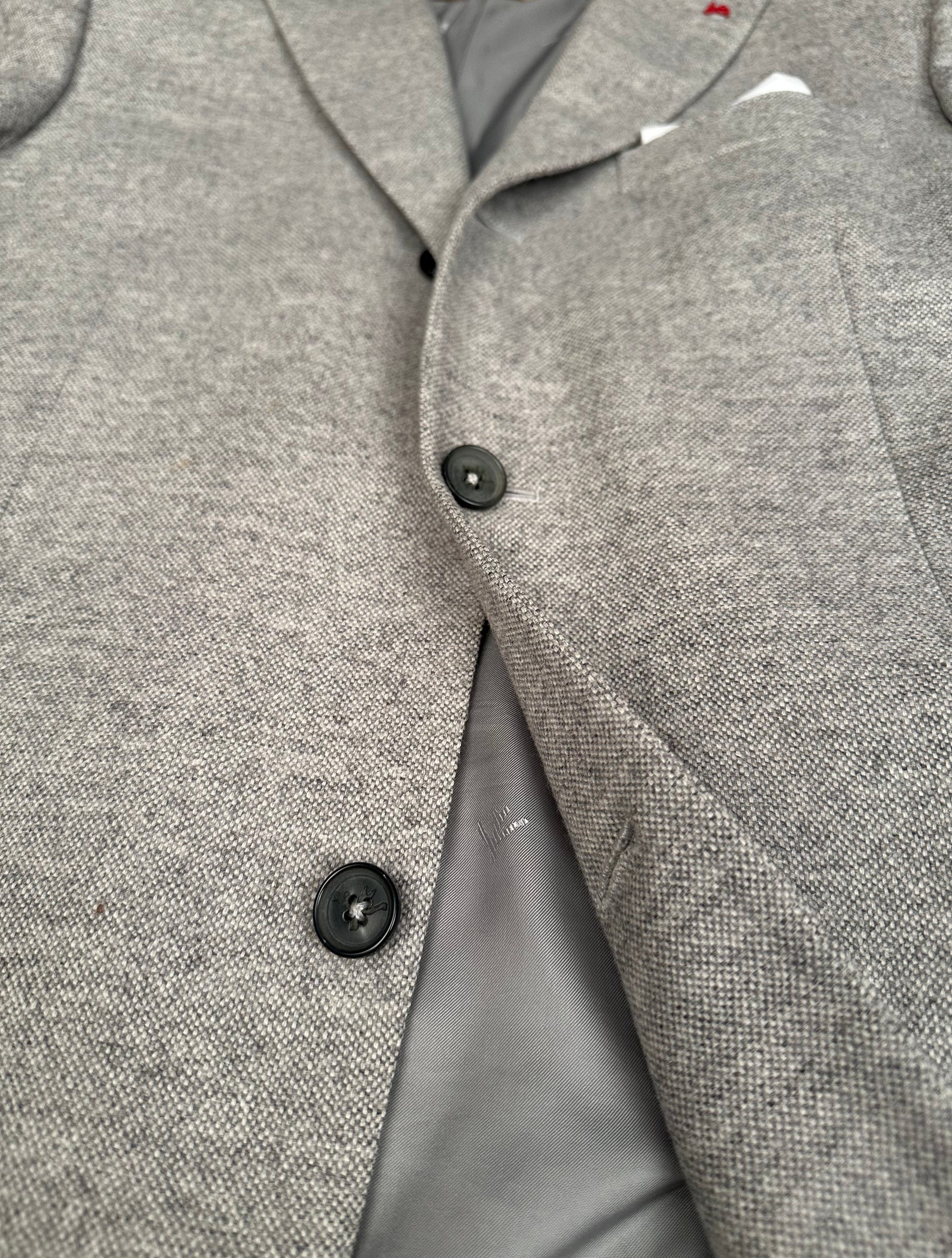 Isaia jacket blazer 48 gray aquawool