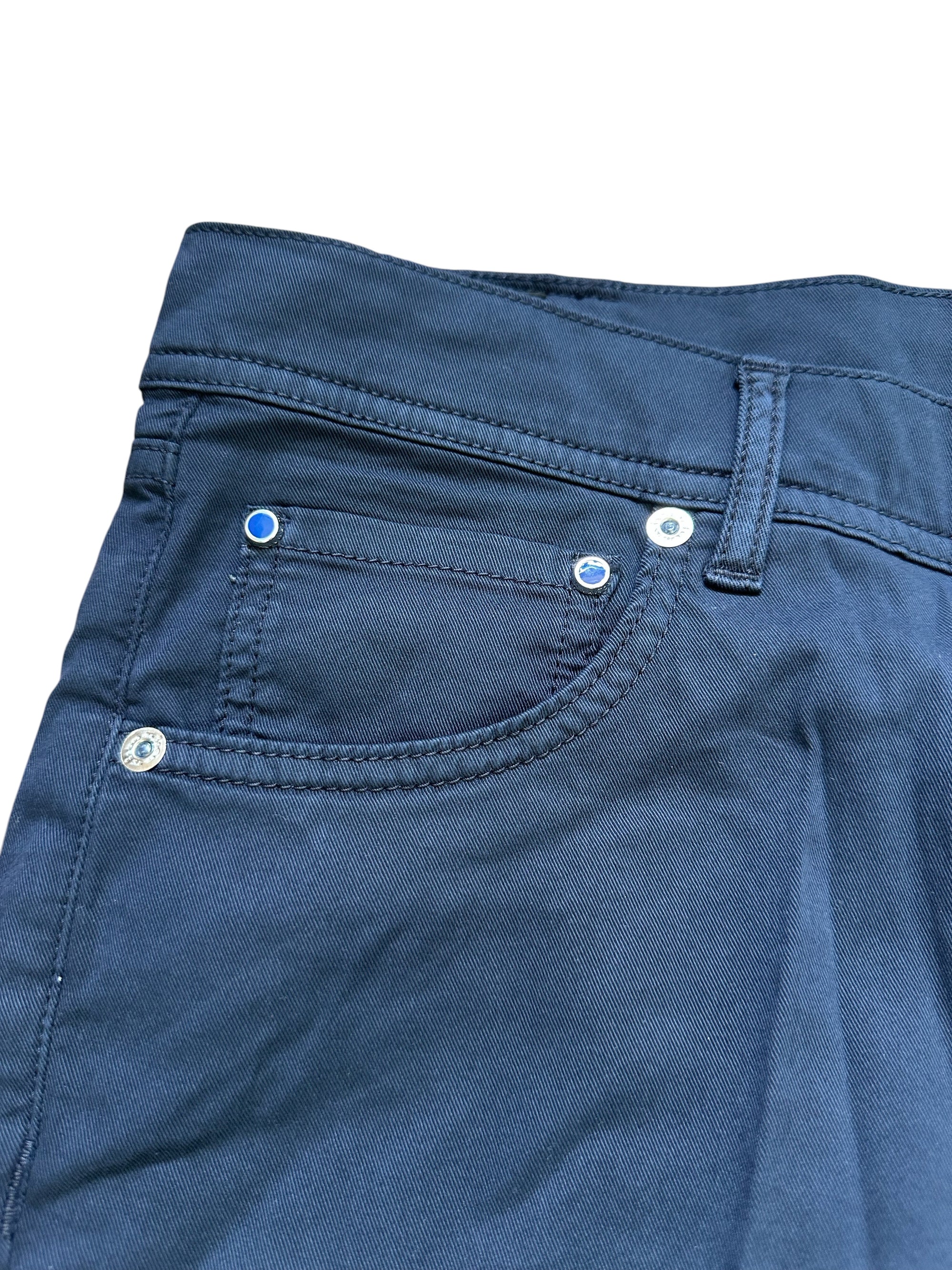 Kiton Hose Chino Cord blau Baumwolle Sommerhose