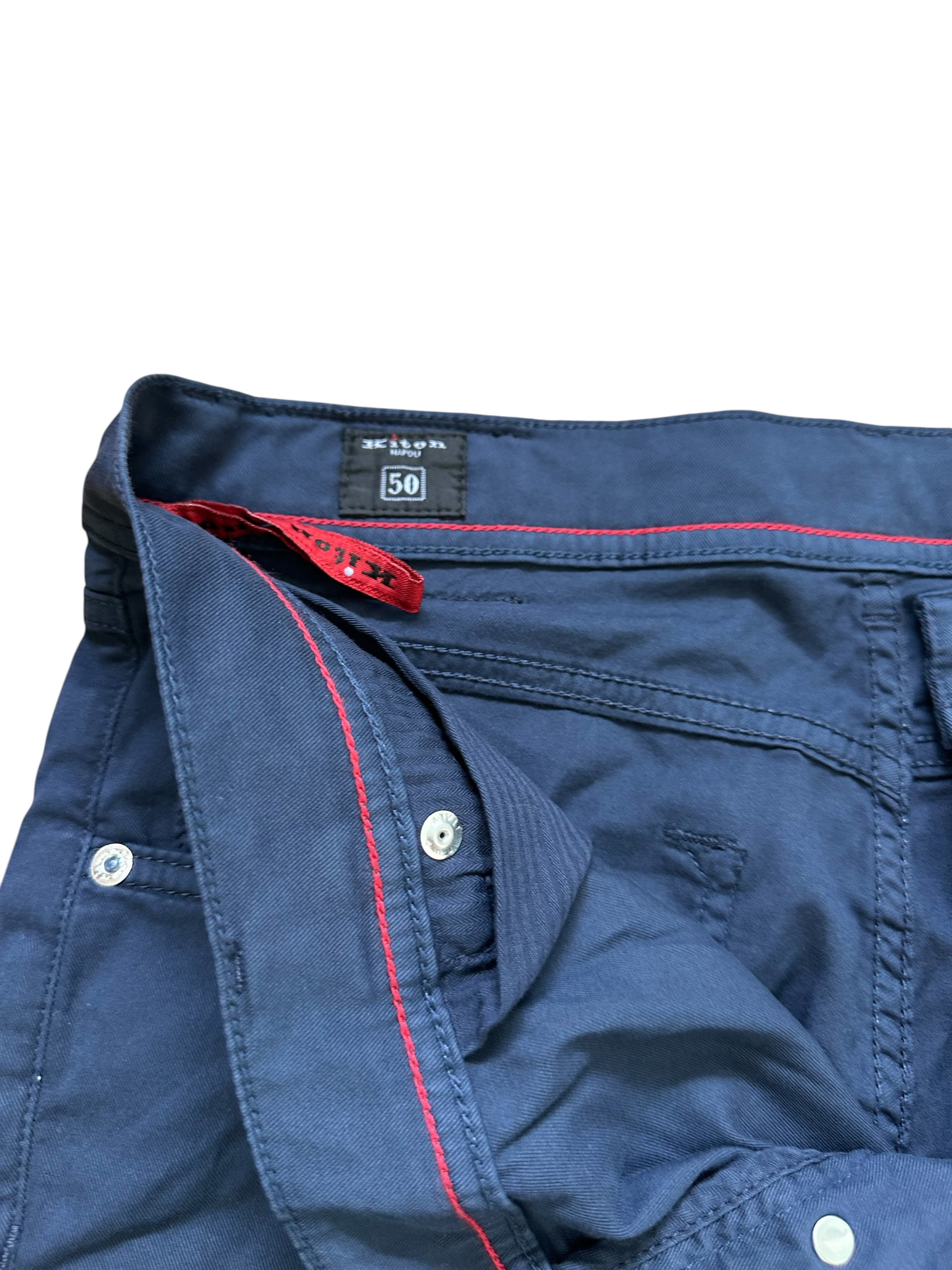 Kiton Hose Chino Cord blau Baumwolle Sommerhose