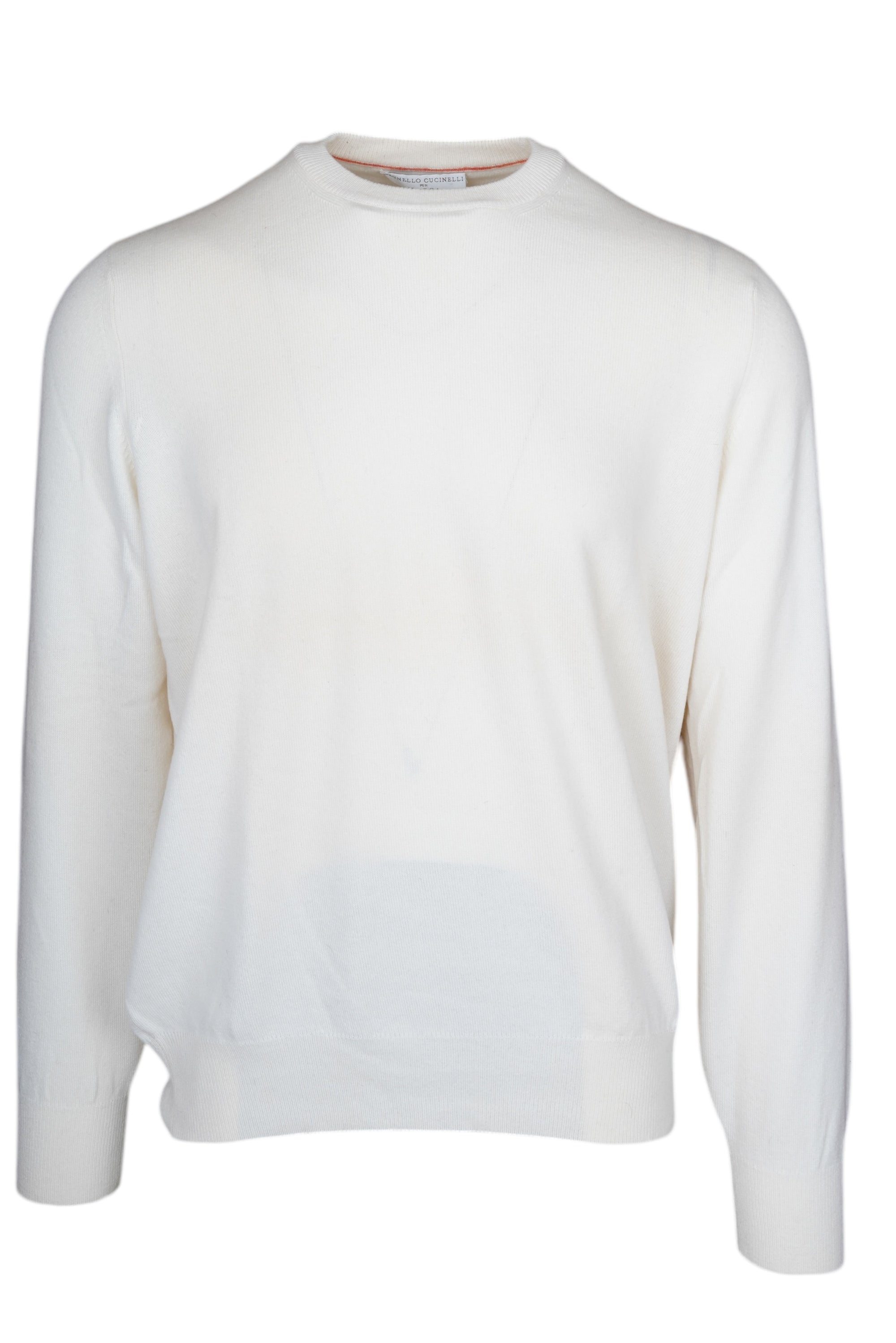 Brunello Cucinelli Sweat-shirt manches longues pour homme en jersey de coton