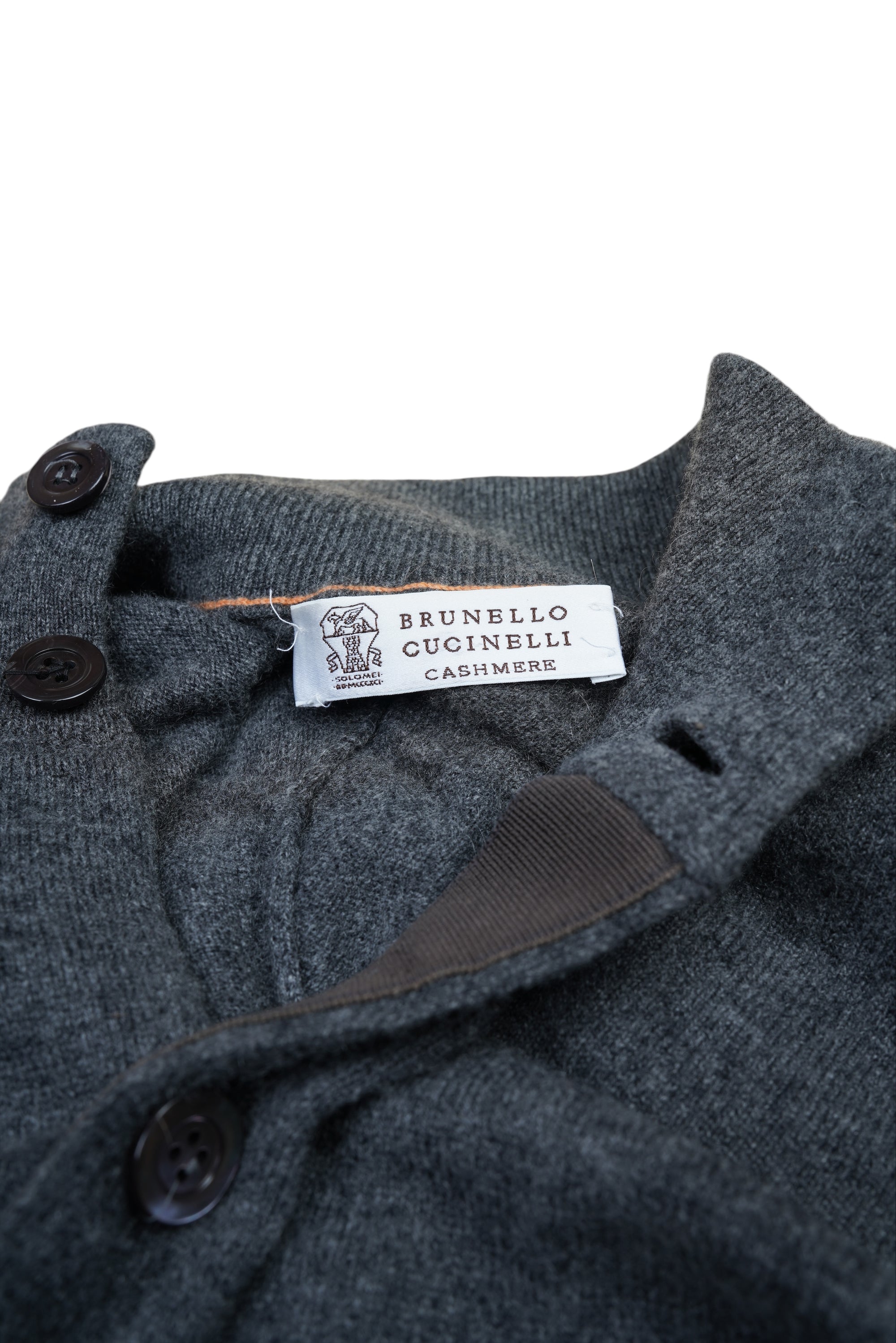 Brunello Cucinelli Strickjacke Cardigan Kaschmir Perlmuttknöpfe XL grau