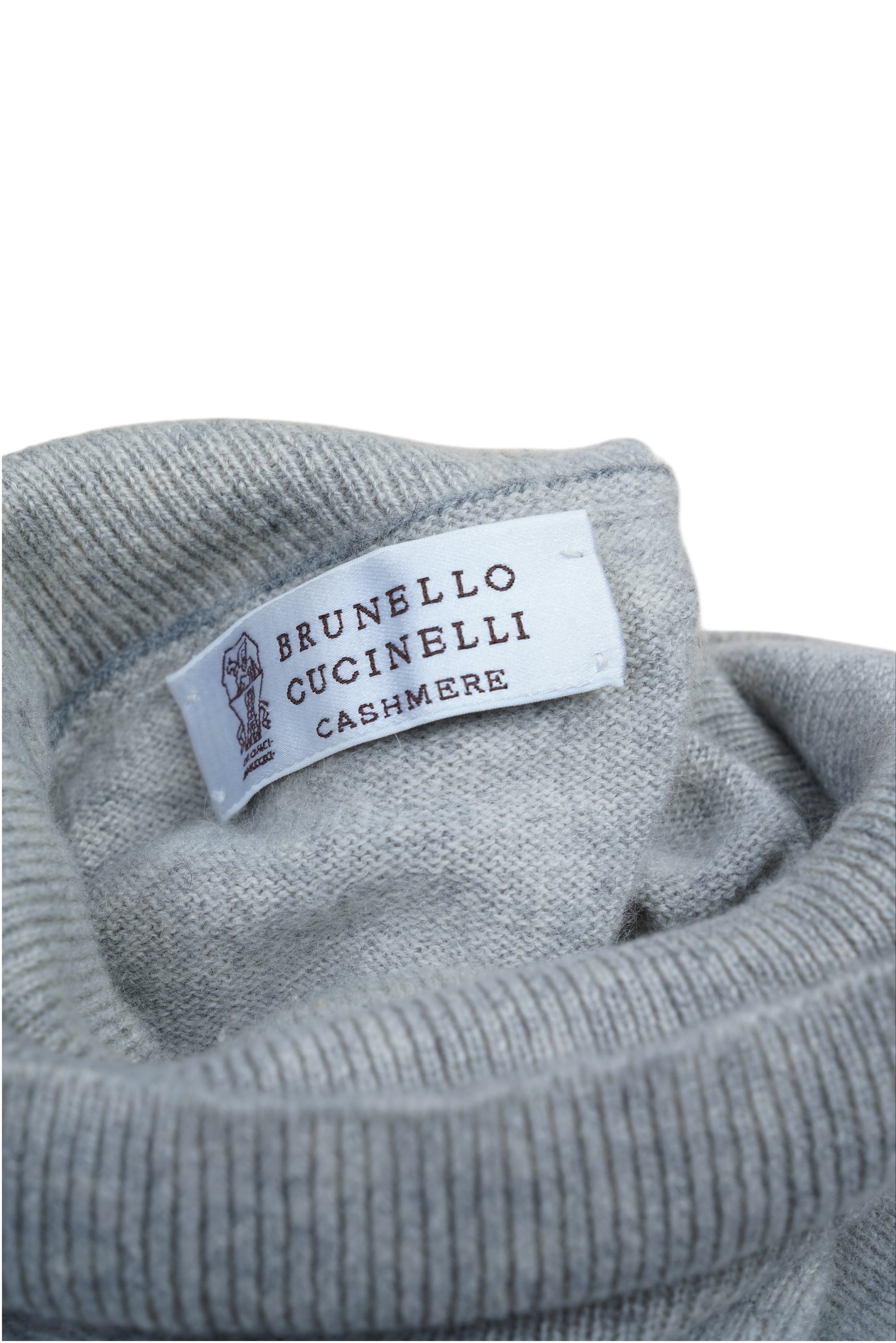 Brunello Cucinelli Kaschmir Rollkragenpullover Turtleneck grau 56