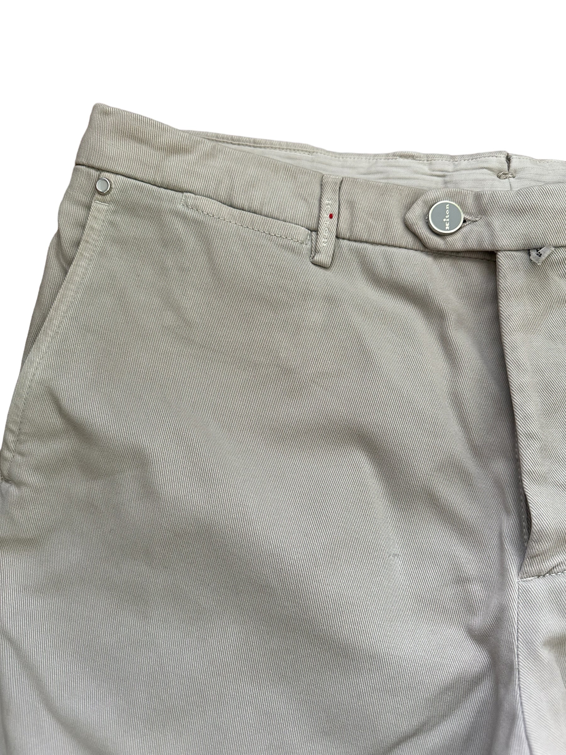 Kiton Chino Hellgrau 36 Neu mit Stoffreserve Art.Nr.: 10045