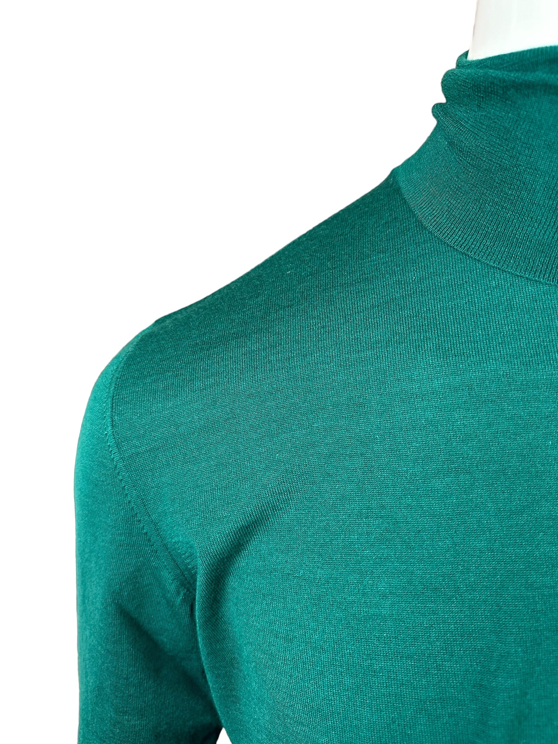 Kiton Turtleneck Sweater Cashmere Green Summer Cashmere