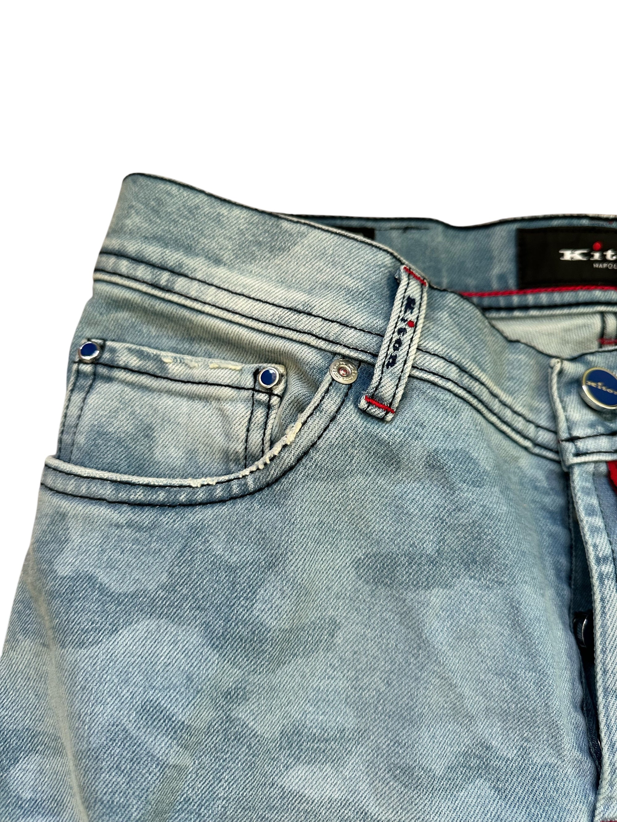 Kiton Jeans bleu 50 (34) clair délavé Article n° : 1009