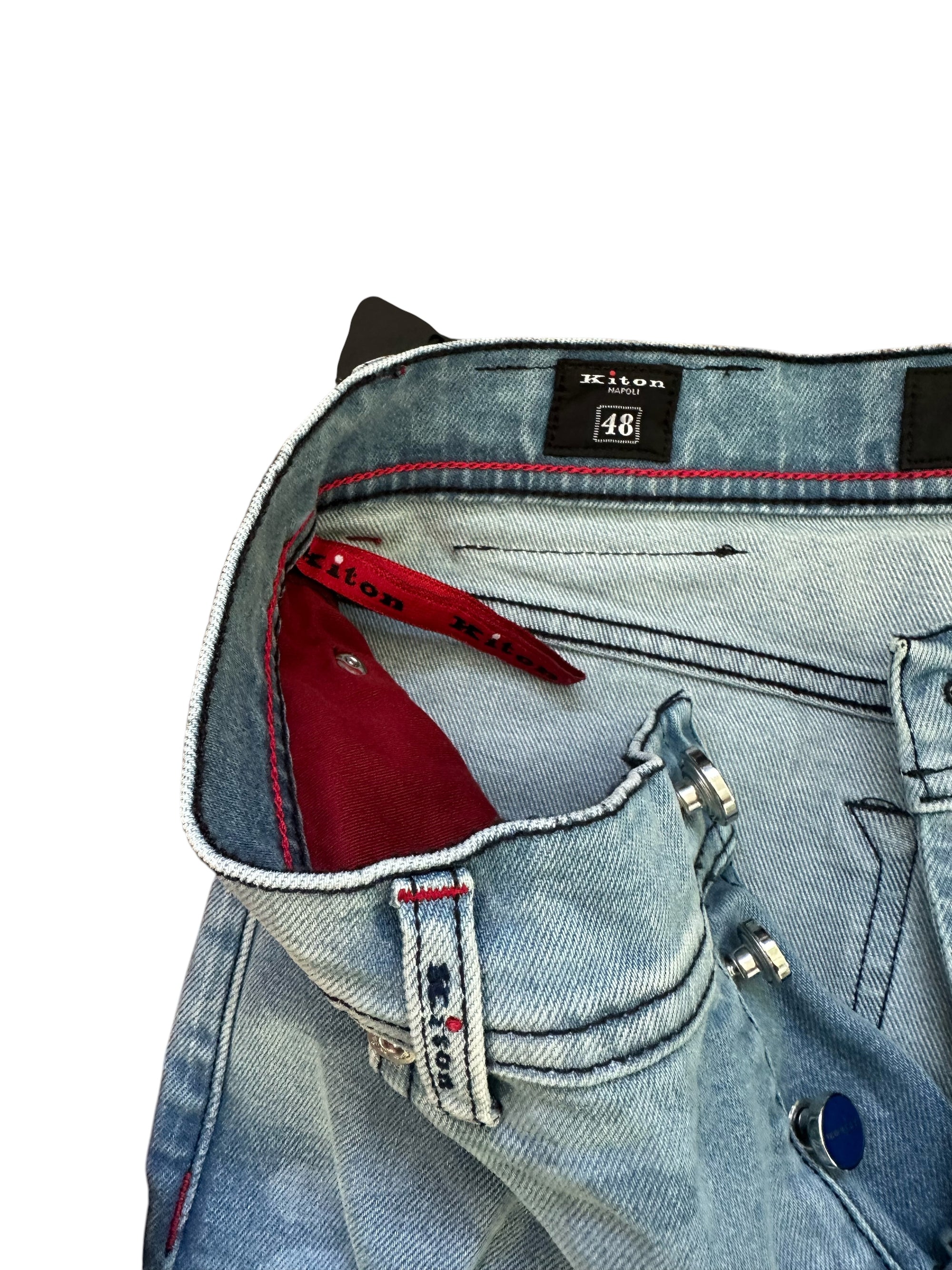 Kiton Jeans bleu 50 (34) clair délavé Article n° : 1009
