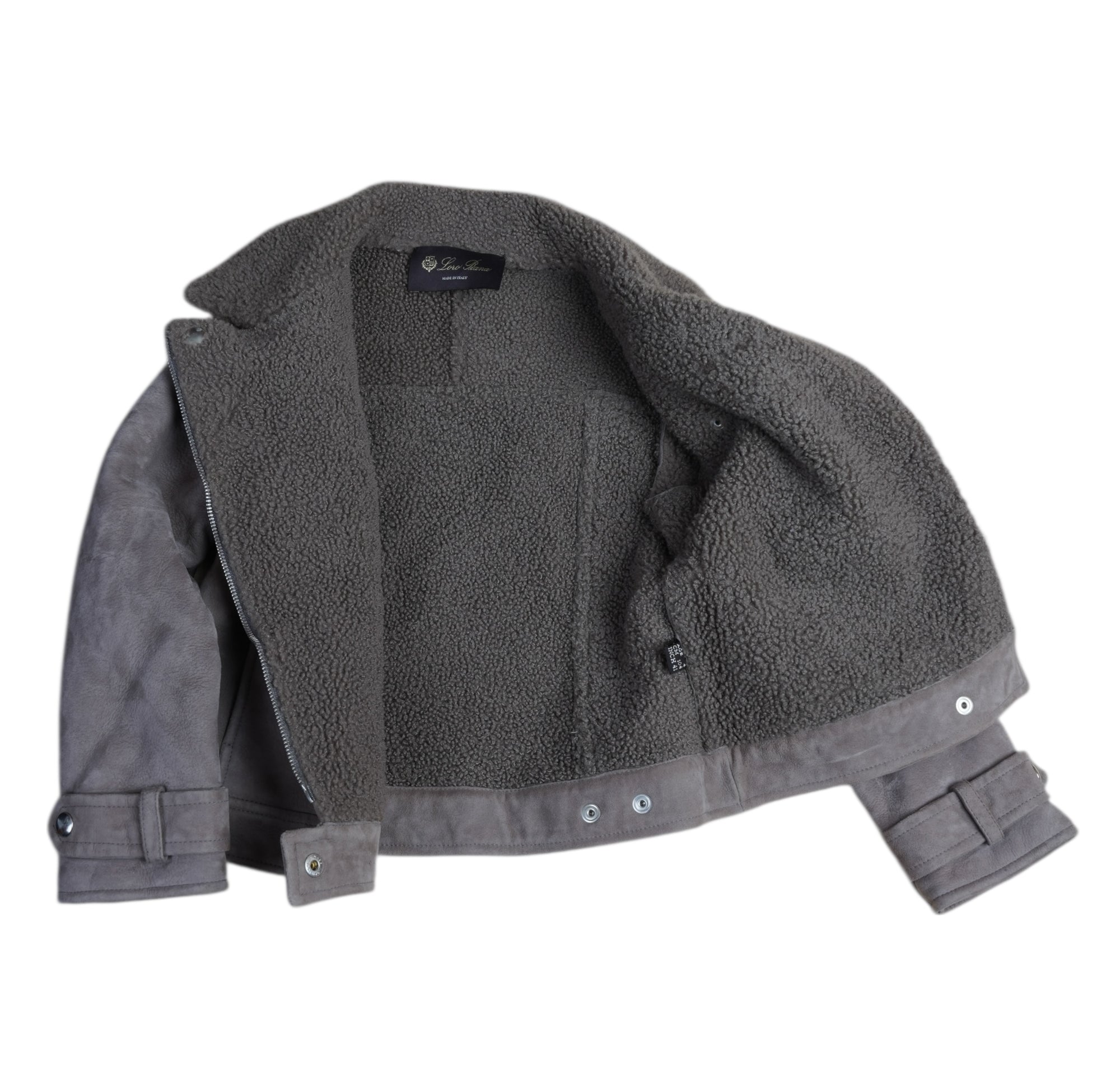 Loro Piana Jacke Wildleder Shearling gefüttert Kinder Jungen Mädchen braun 104