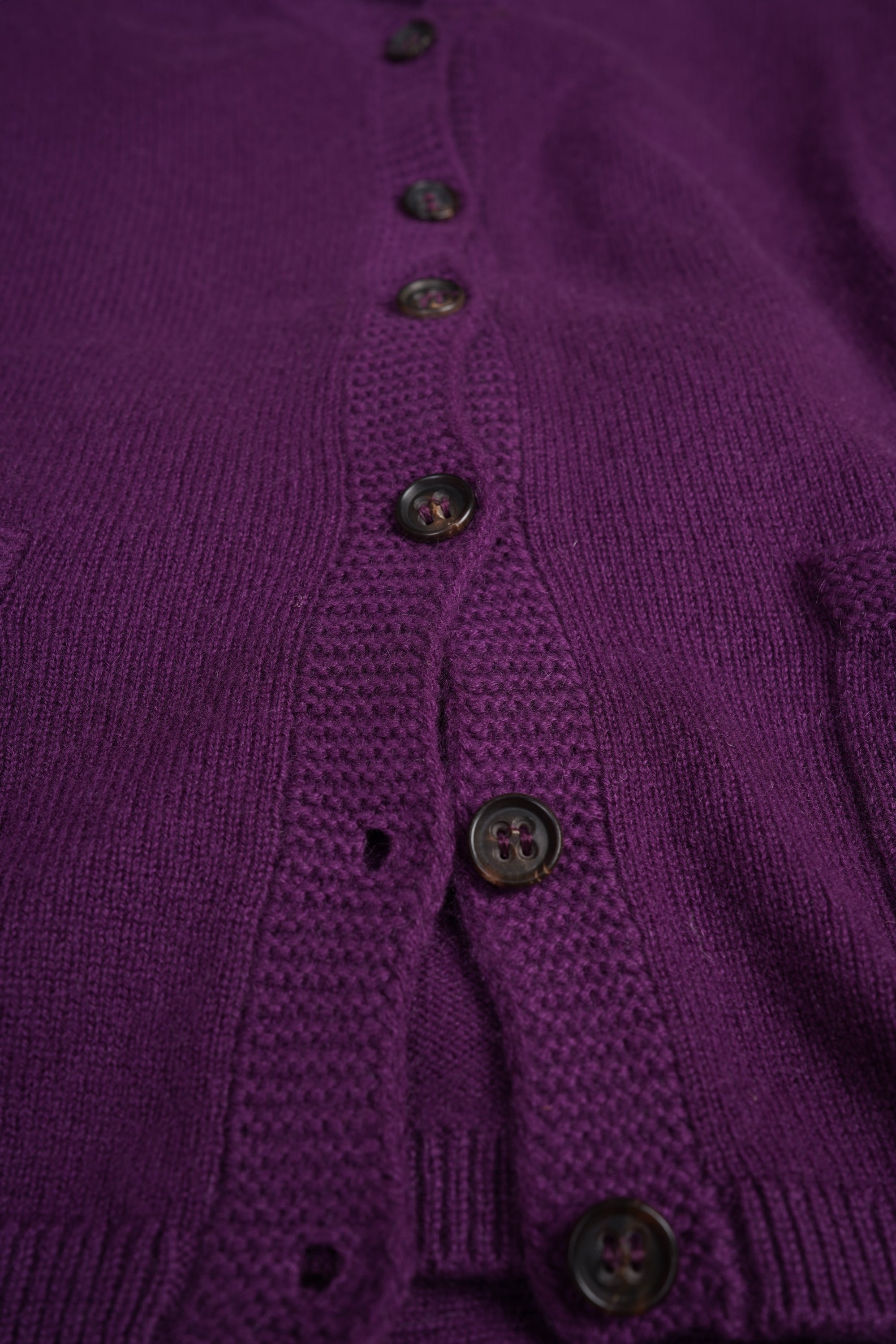 Loro Piana Twin Set Strickjacke aus Kaschmir Damen 38 S/M lila Strick