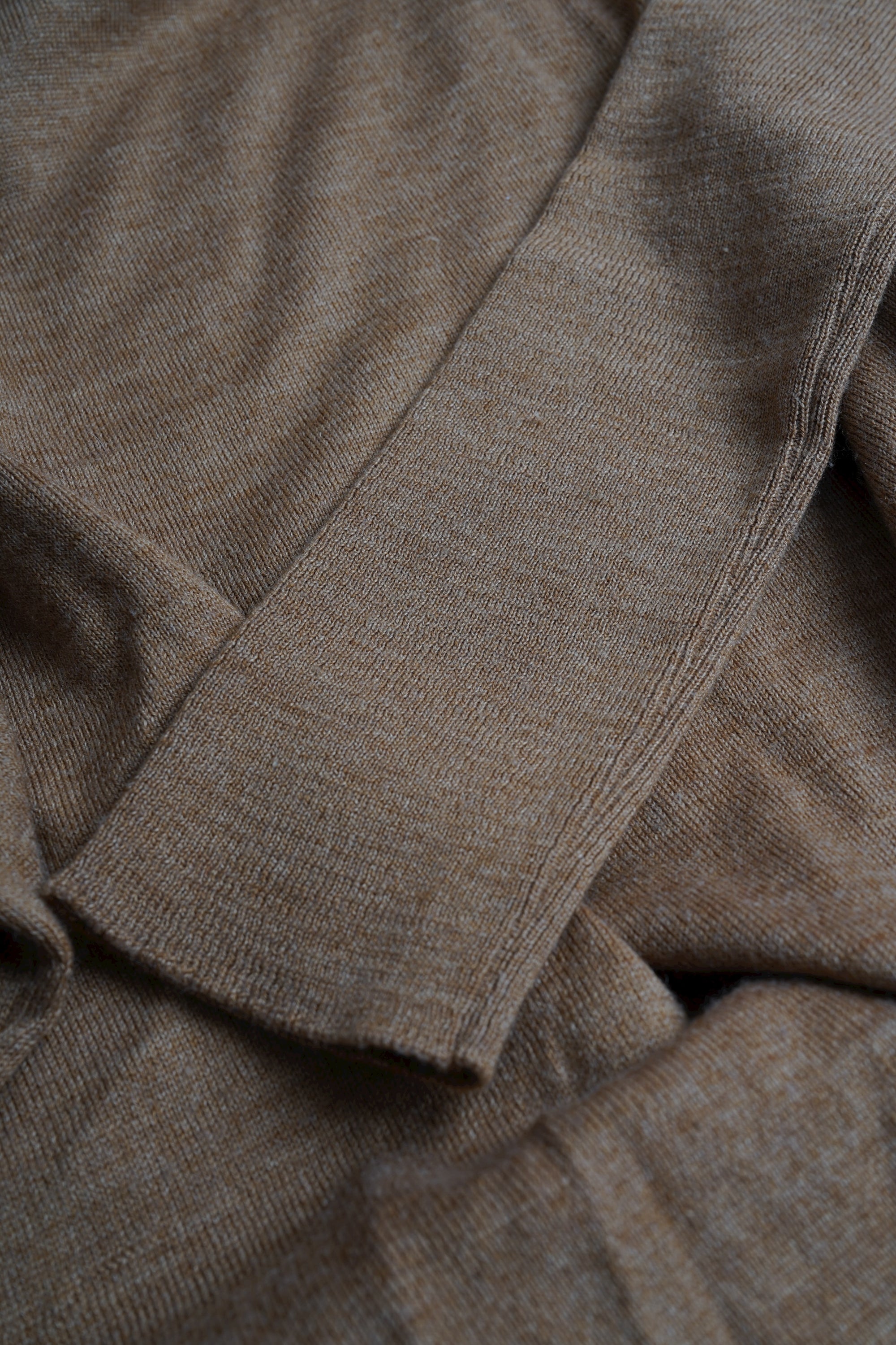 Loro Piana Pullover Turtleneck braun Leinen mit Kaschmir Oversize Polo Hawkes&#39;s Bay