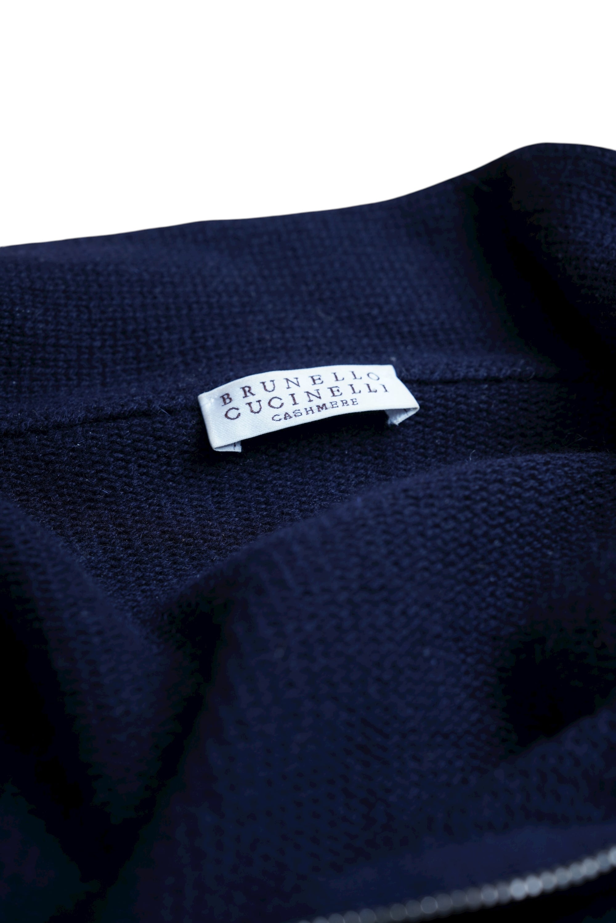 Brunello Cucinelli Strickjacke Kaschmir Außentaschen Zipper blau