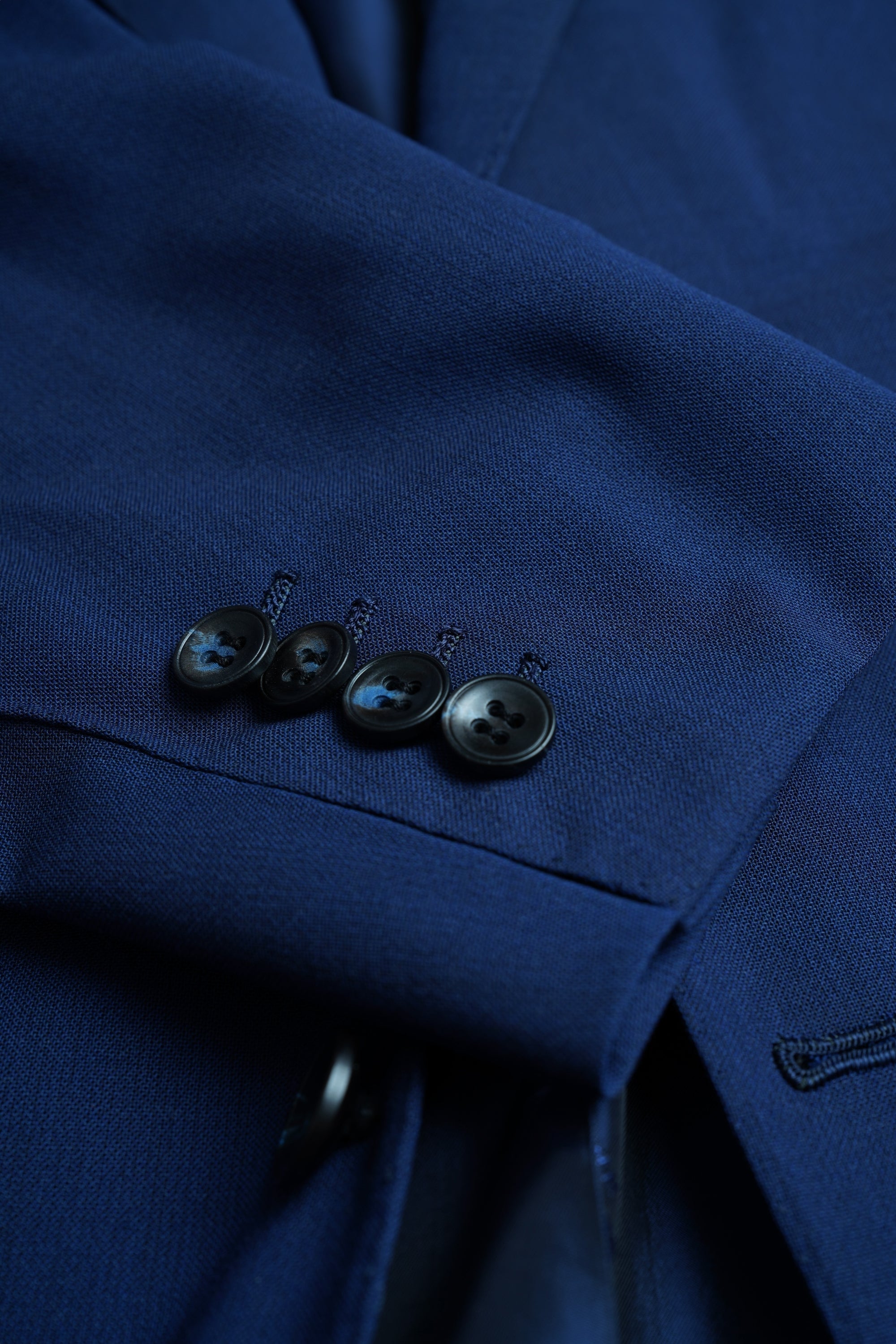 Kiton Jacke Blazer ultraleichte Wolle blau 14 Micron