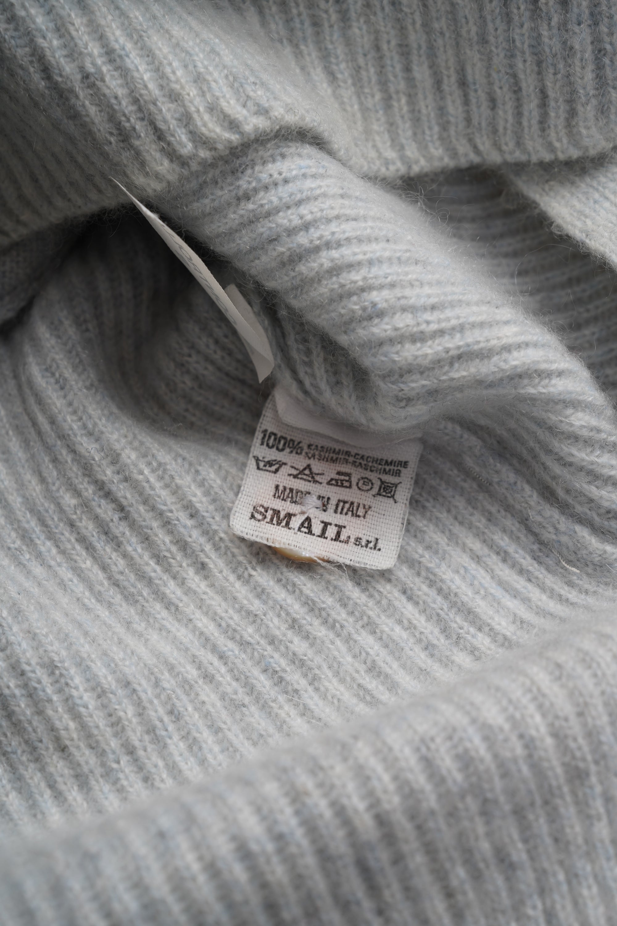 Brunello Cucinelli Pullover Kaschmir Ripstrick Cardigan zwei Außentaschen hellblau