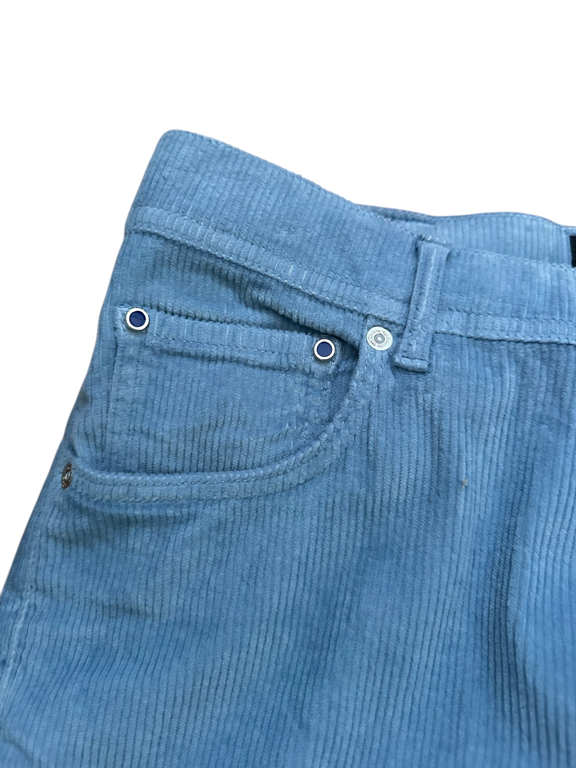 Kiton Hose Chino Cord blau Baumwolle