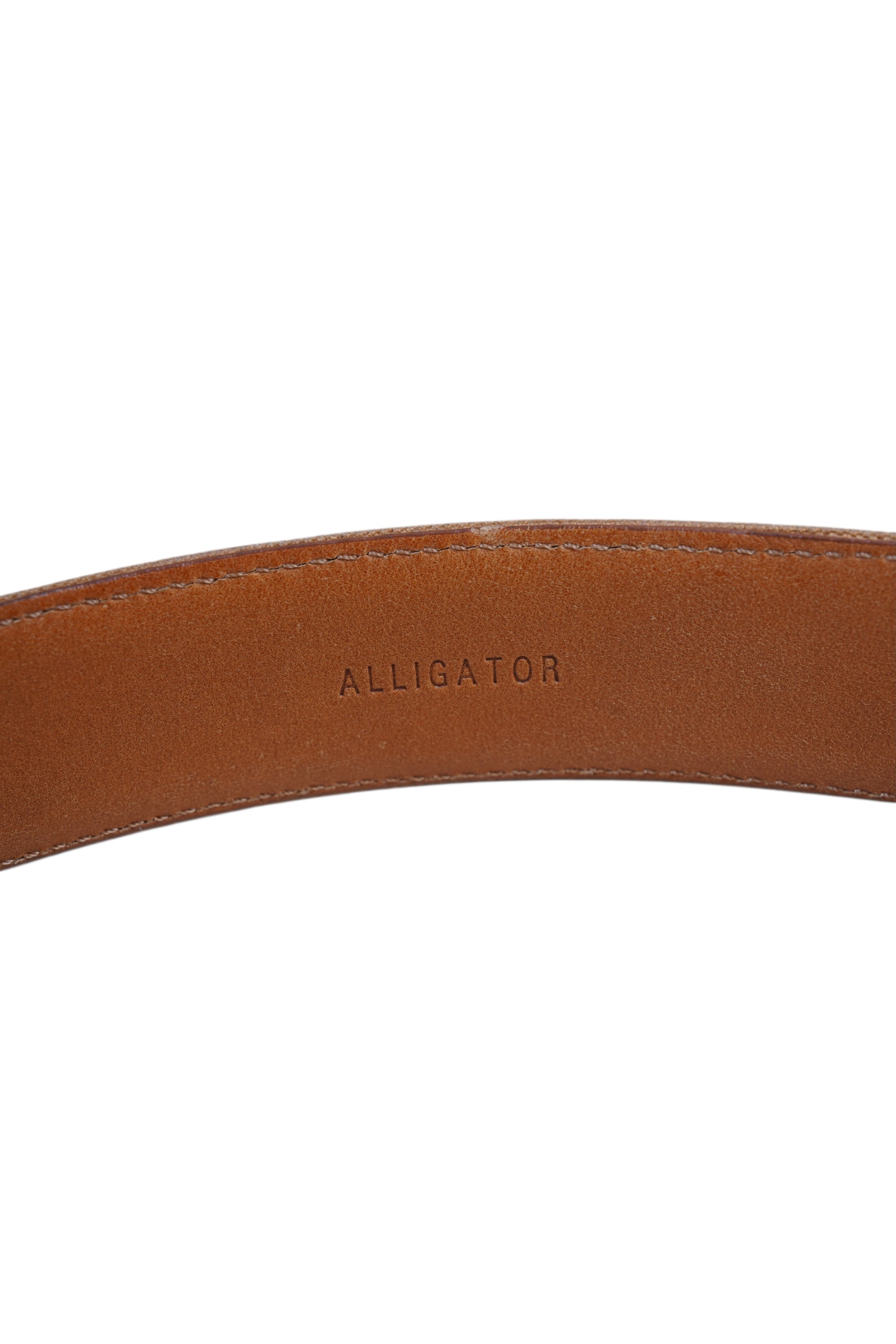 Kiton Gürtel Alligator Krokodil Leder braun