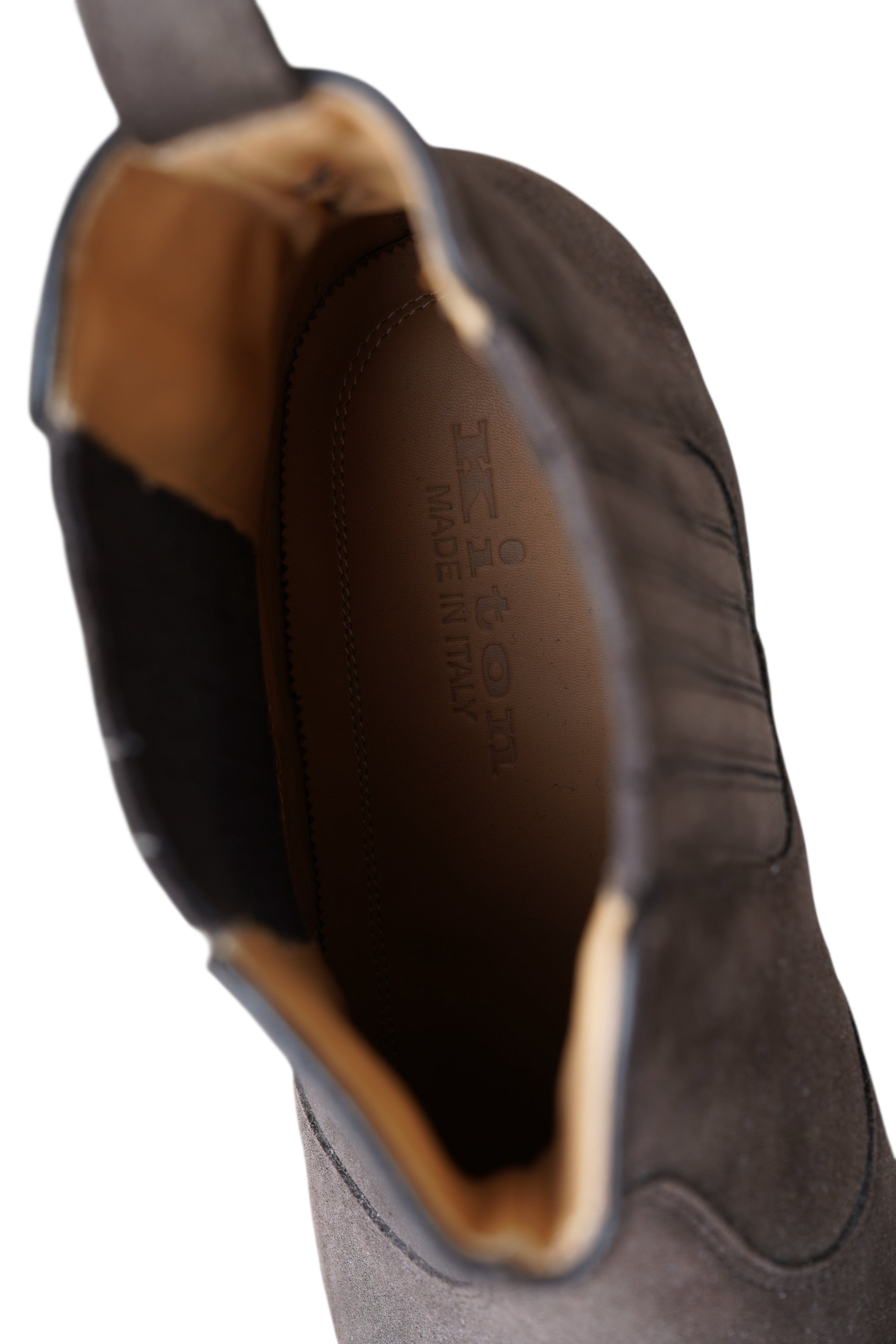 Kiton Schuhe Stiefel Wildleder Boots Herren braun Chelsea Ankle Shoe Calfskin