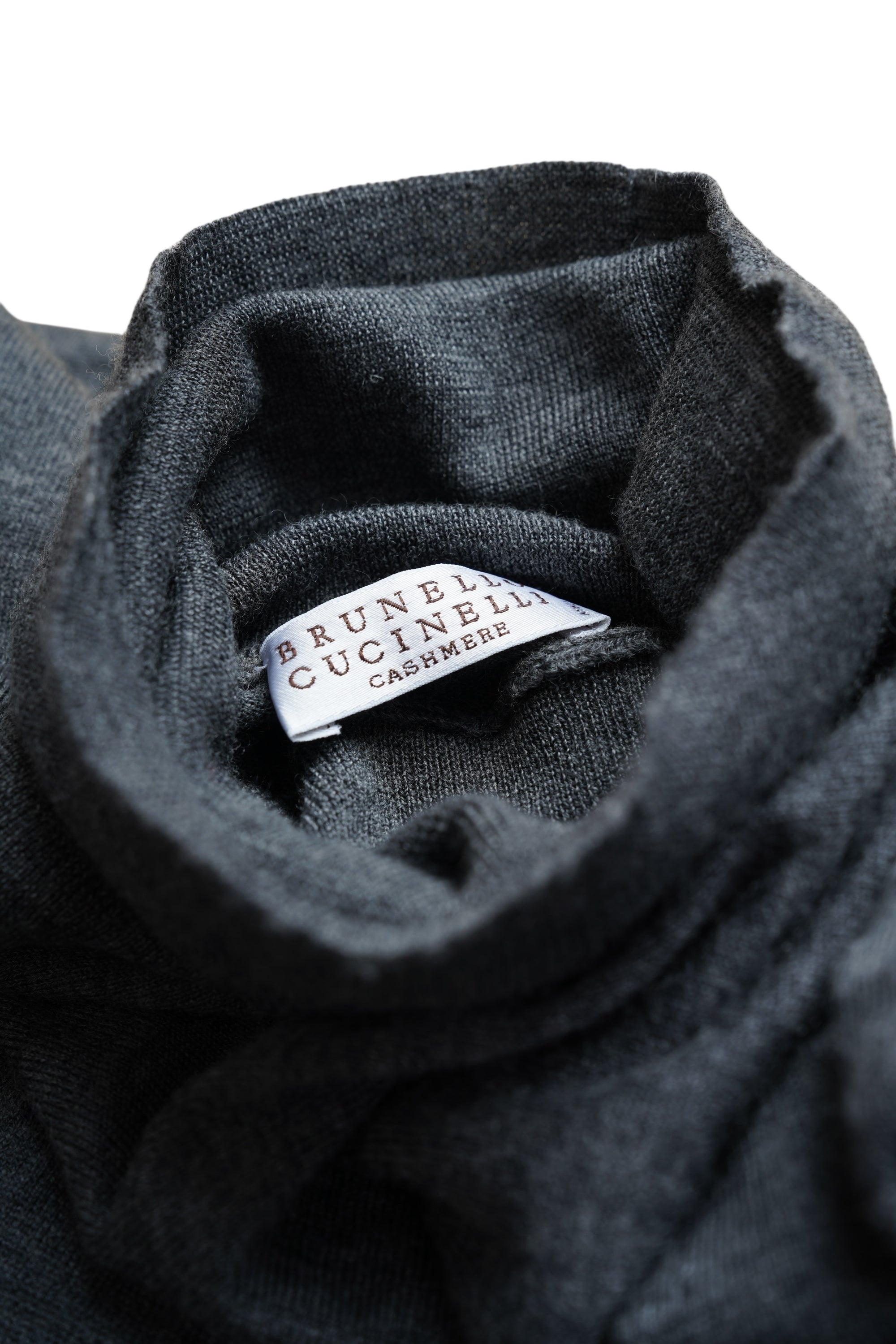 Brunello Cucinelli Pullover mit Kaschmir und Schurwolle Oversize Ponchostyle Rollkragen Monili