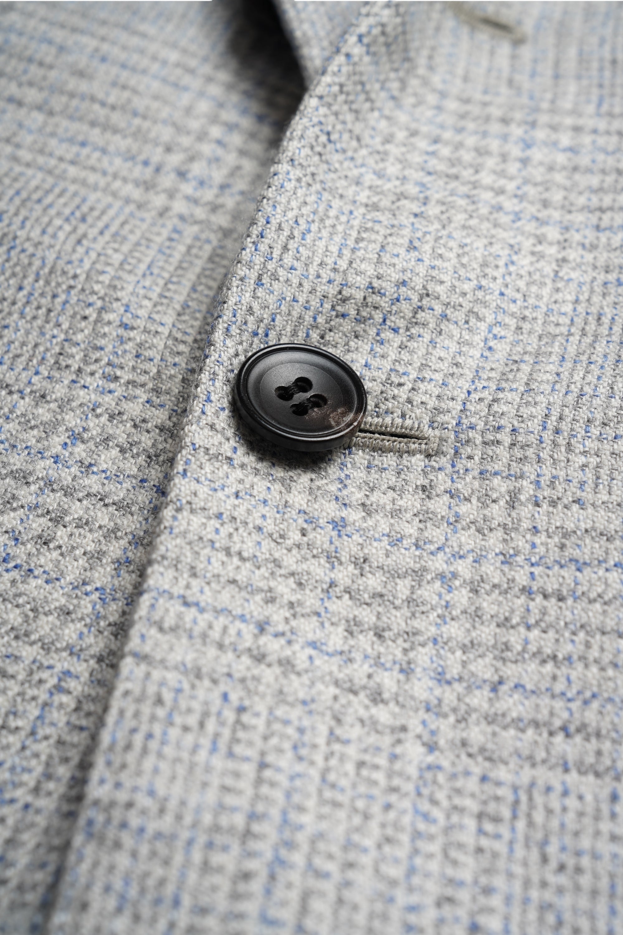 Kiton Jacke Blazer Seide und Kaschmir grau kariert