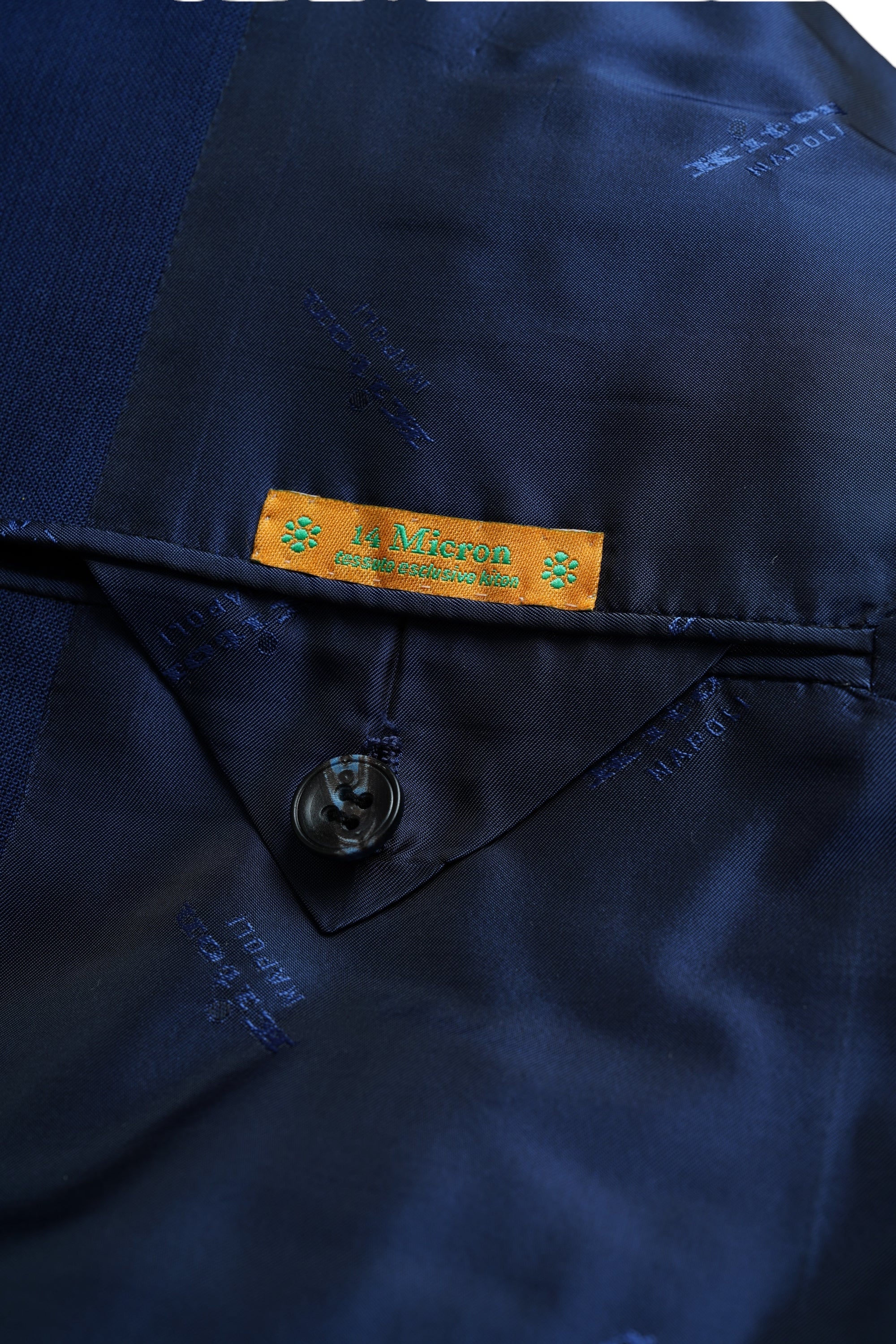 Kiton Jacke Blazer ultraleichte Wolle blau 14 Micron