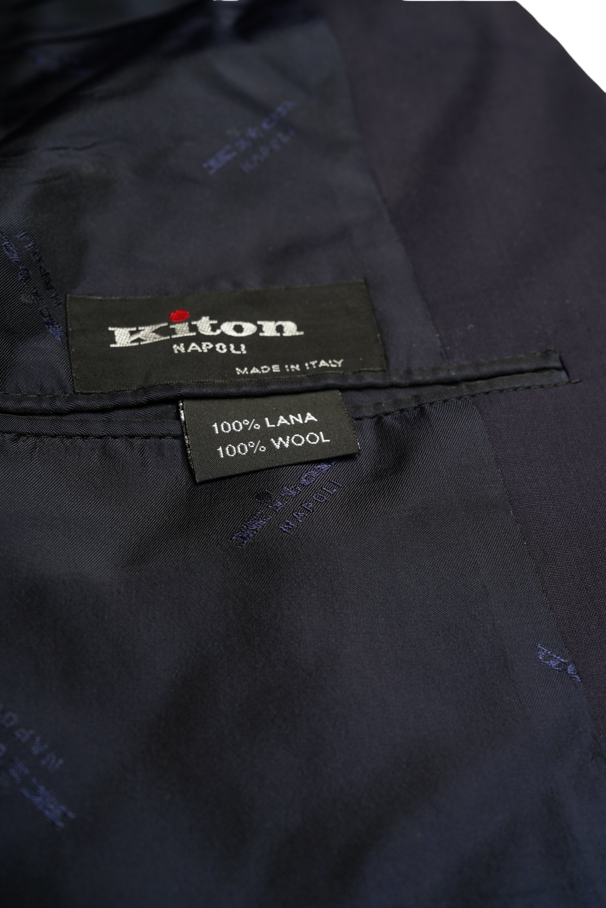 Kiton Jacke Blazer ultraleichte Wolle blau 14 Micron Blanc Blu 180s