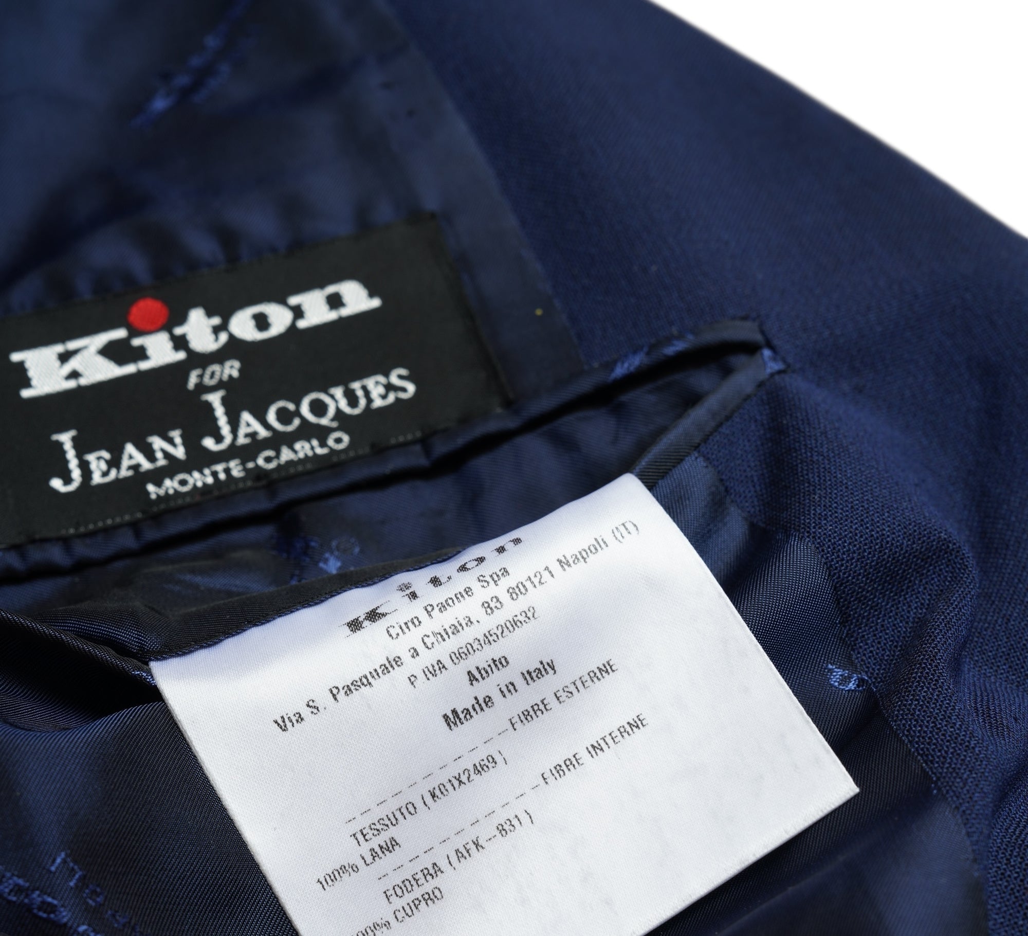 Kiton Jacke Blazer ultraleichte Wolle blau 14 Micron