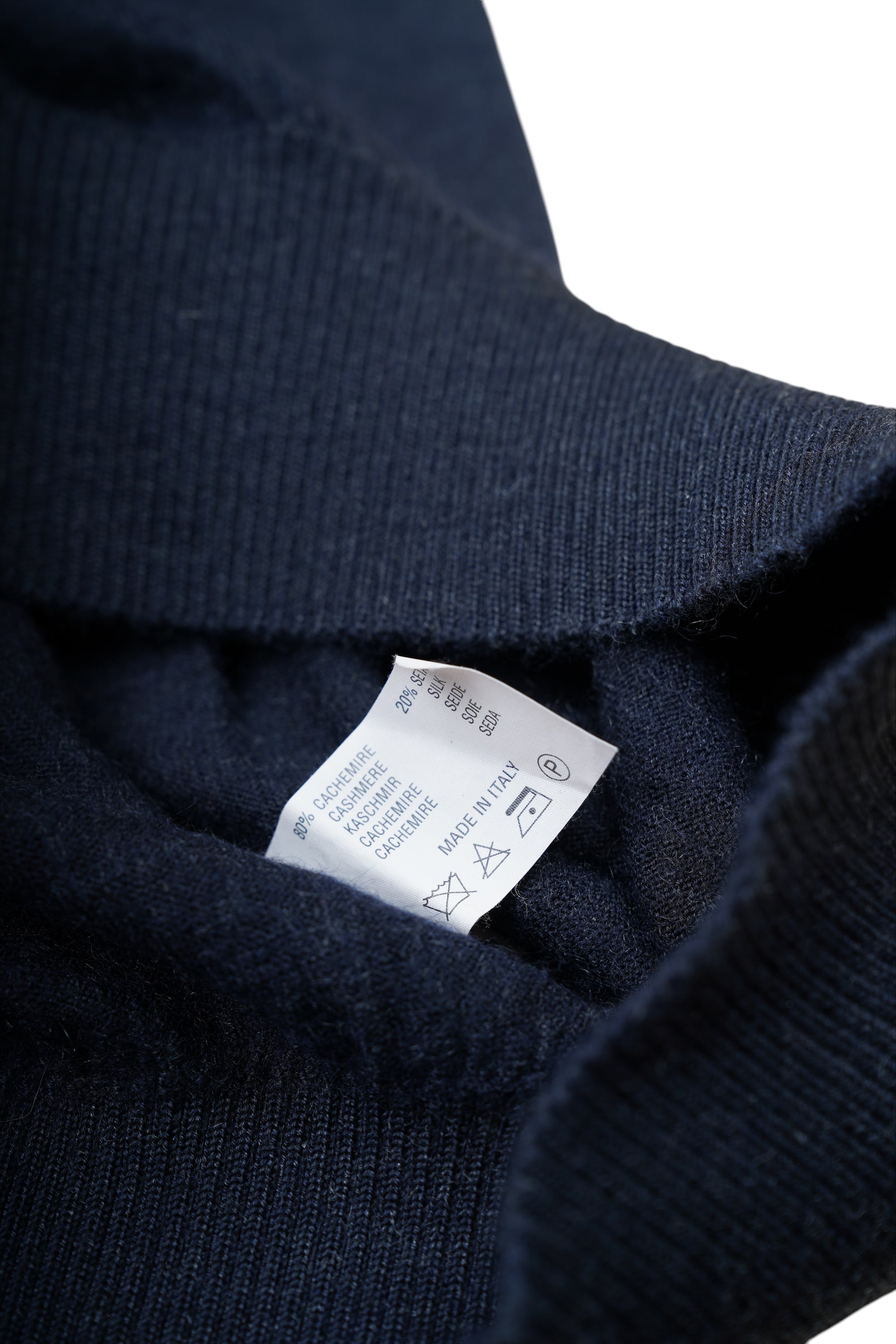 Kiton Sweatshirt-Pullover Kaschmir Seide Rundhals mit Kontrastnähten