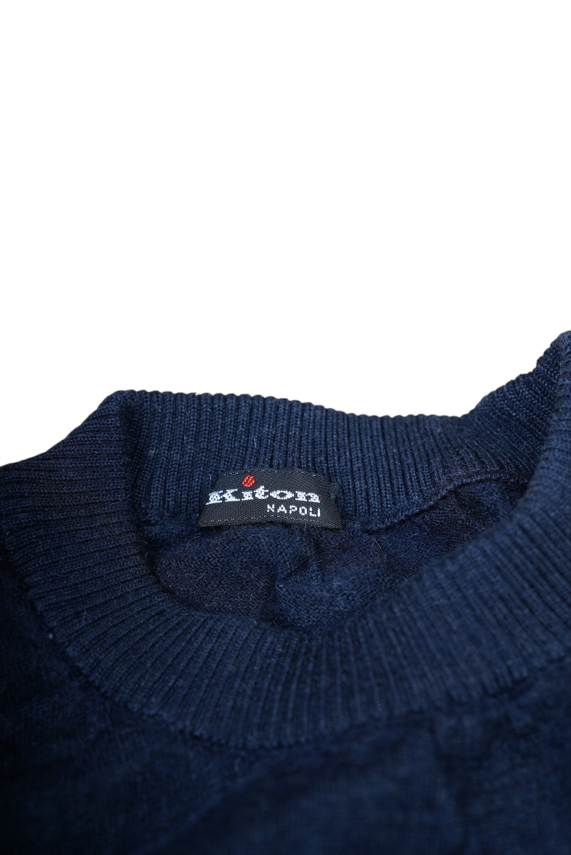 Kiton Sweatshirt-Pullover Kaschmir Seide Rundhals mit Kontrastnähten