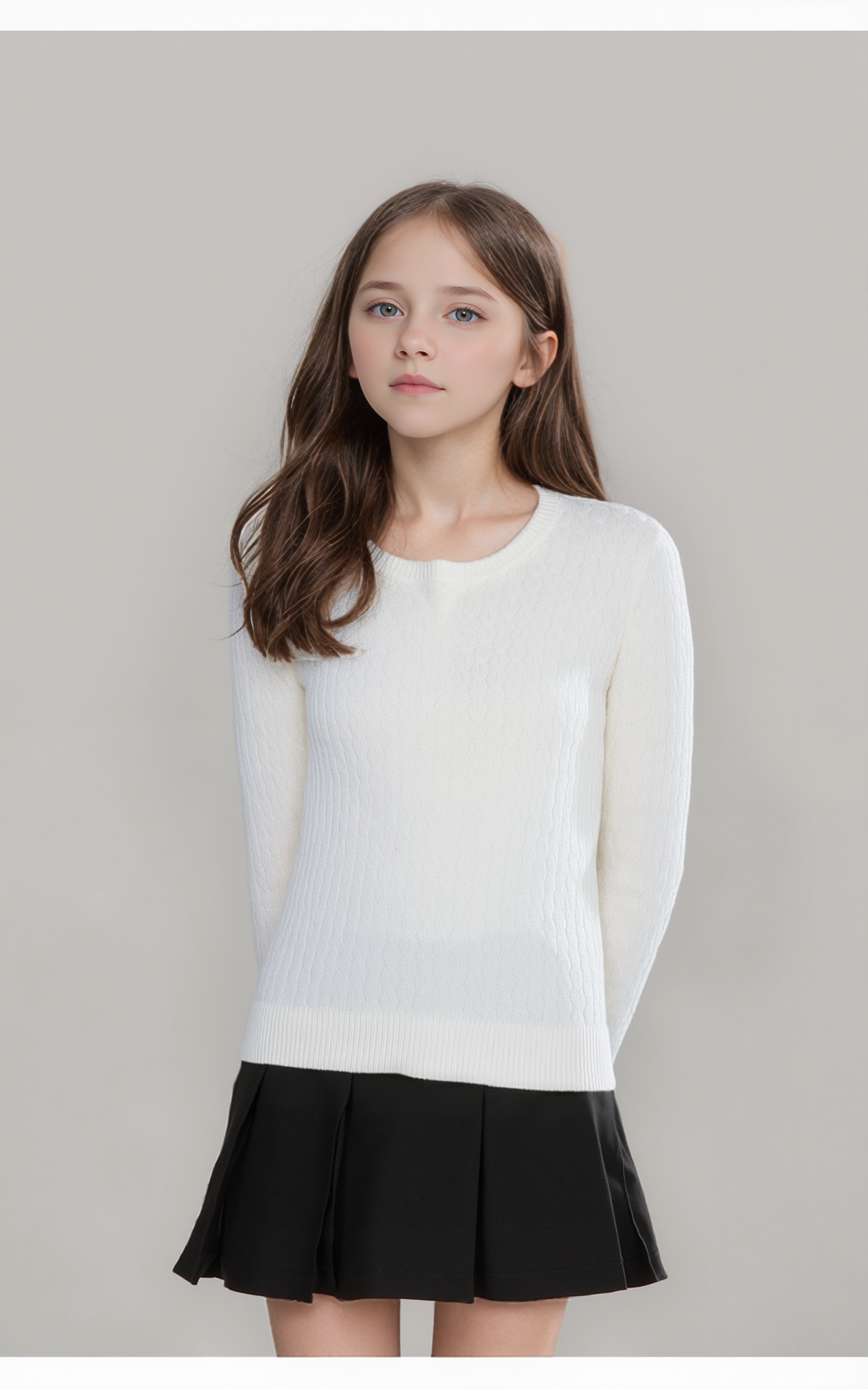 Loro Piana Pullover Baby Kaschmir Mädchen/ Jungen weiß 6 Jahre Zopfstrick