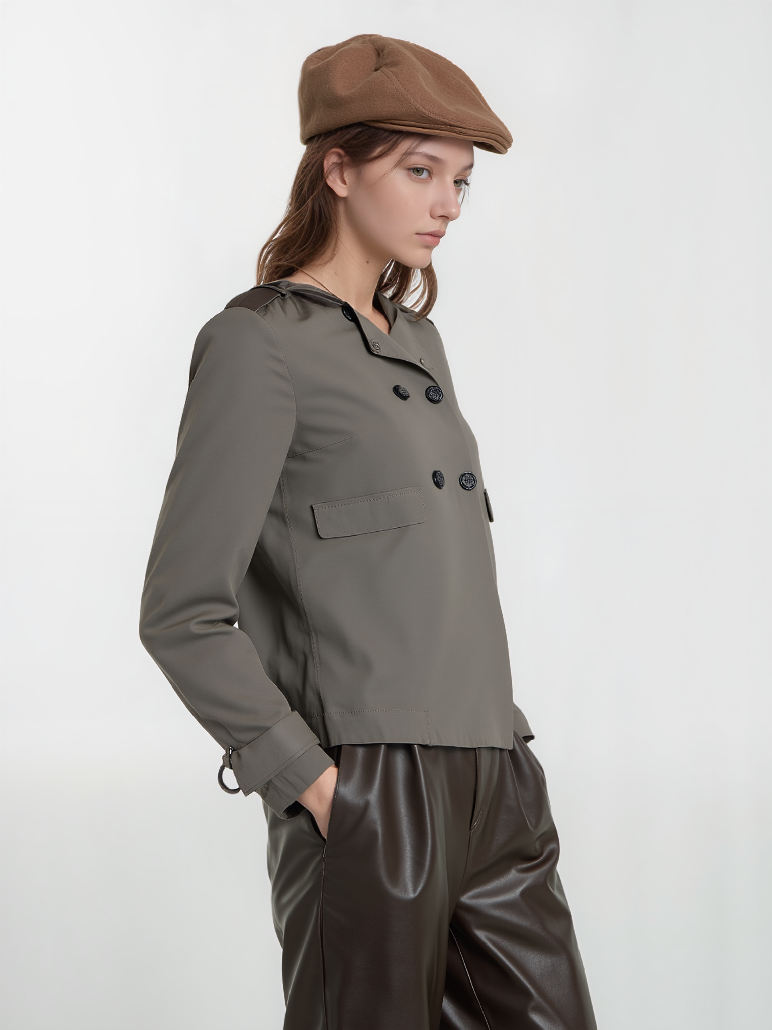 Brunello Cucinelli Jacke Kurzmantel mit Seide